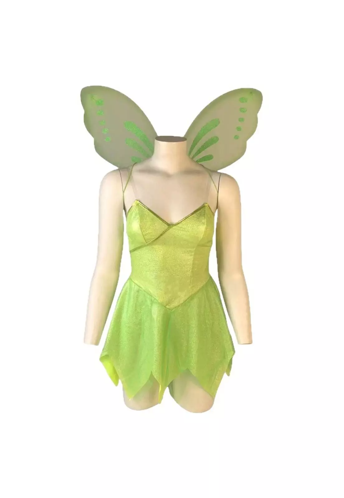 Disfraz Traje De Halloween Sexys Disfraces Para Mujeres Adulto Verde Campanita Tinkerbell-0