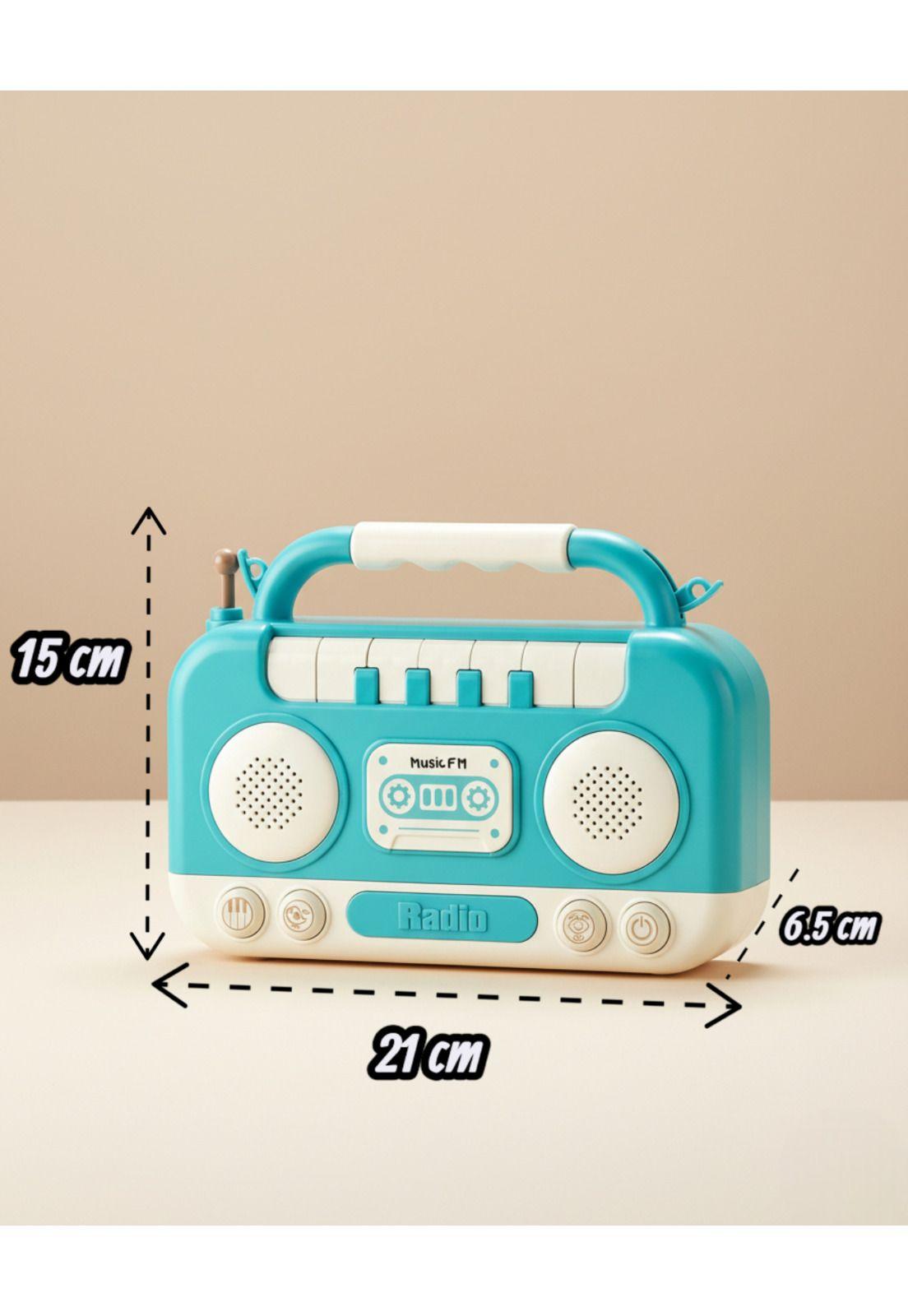 Juguete Radio Musical Infantil Teclas Luz Y Correa Portable-2