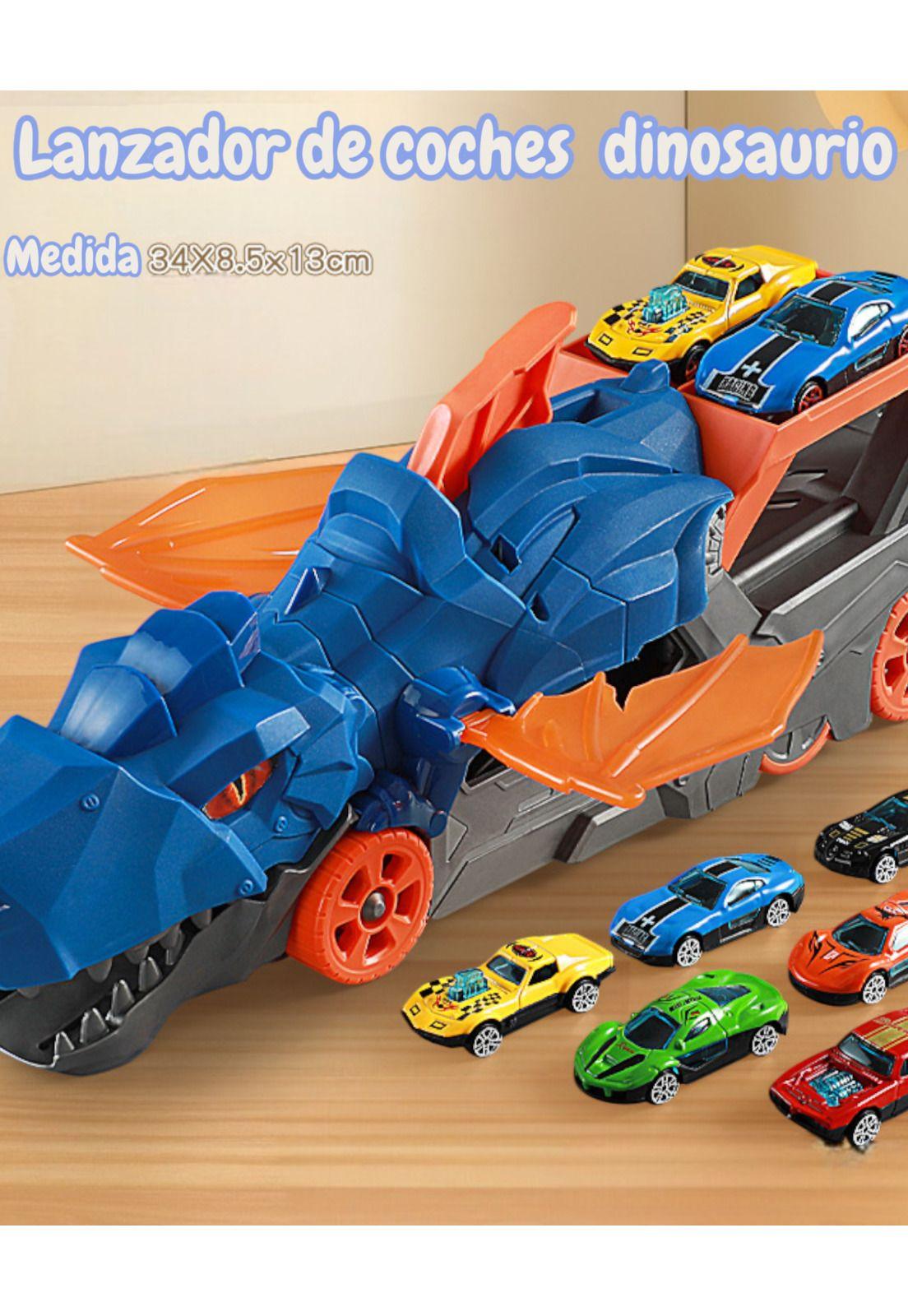 Camión Dinosaurio Juguete con Lanzador de Autos Infantil-5