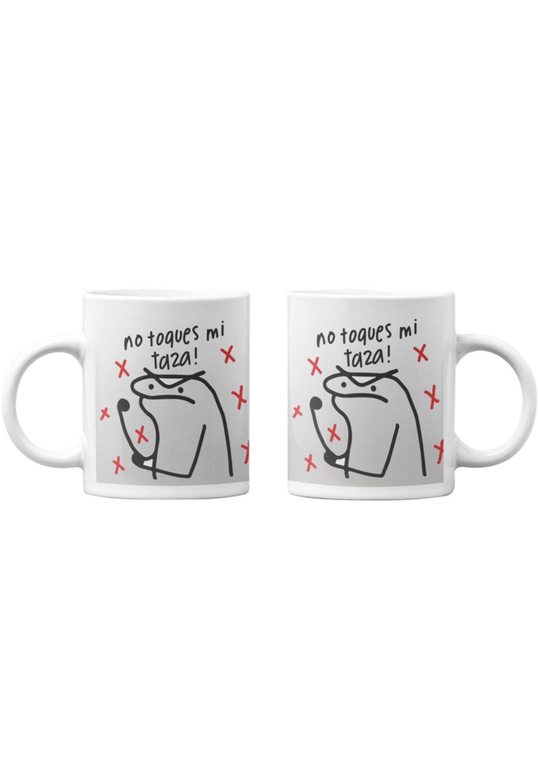 Tazones tazas blancas ¡No Toques Mi Taza! Regalo-0