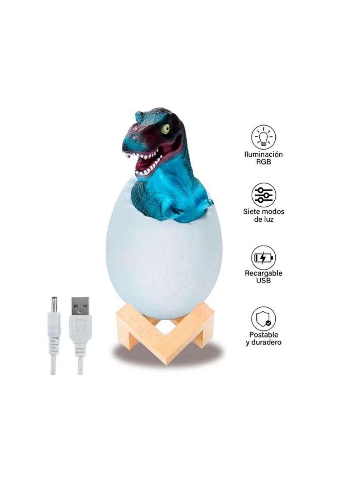 Lampara Dinosaurio Huevos Recargable Multicolor-3