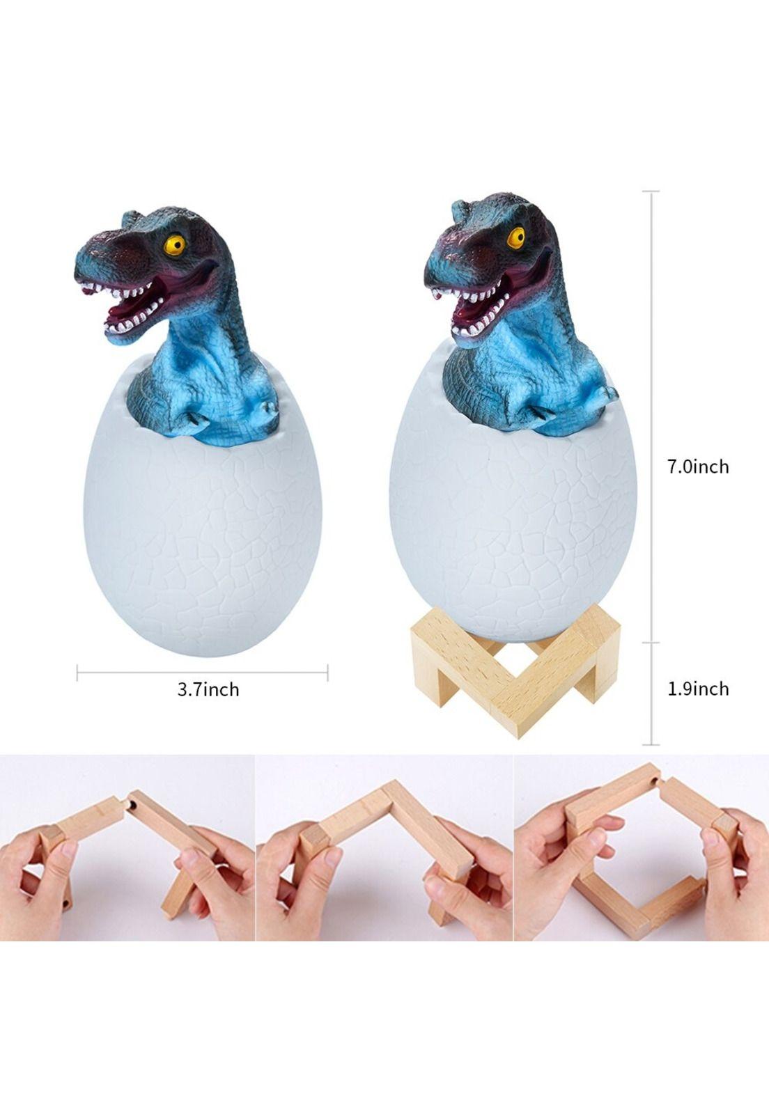 Lampara Dinosaurio Huevos Recargable Multicolor-4