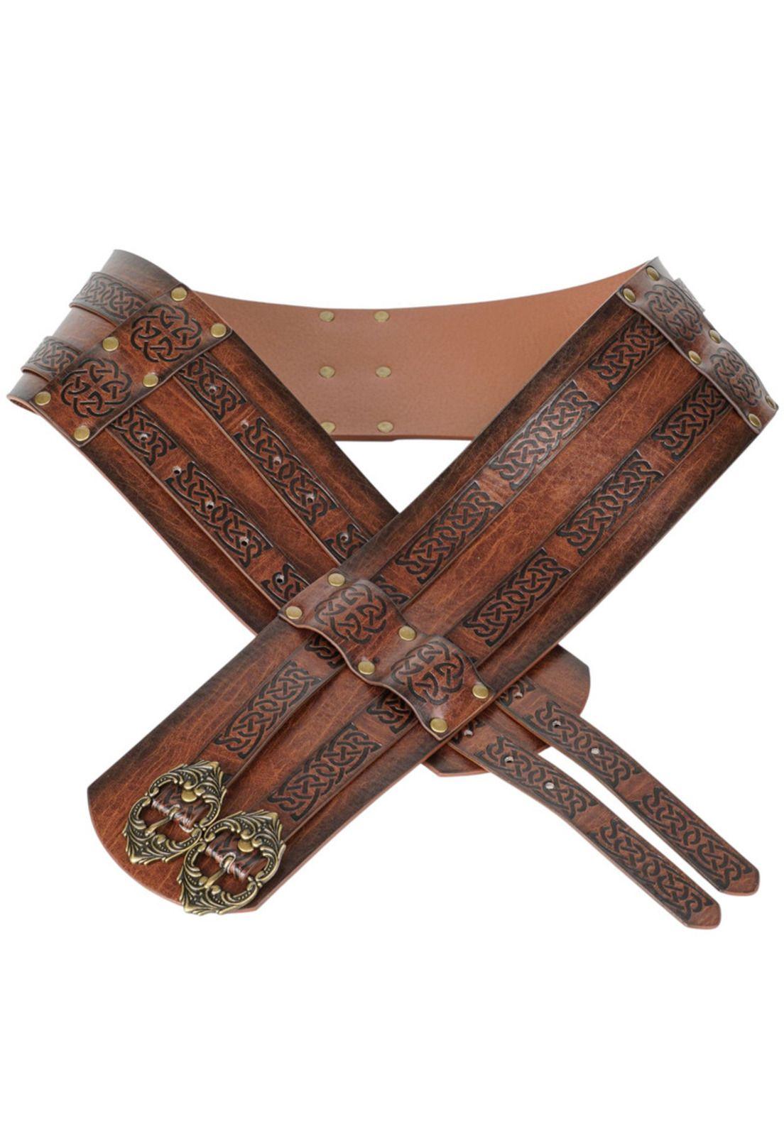 Disfraz Cosplay Cinturon Cuero Celta Medieval-2