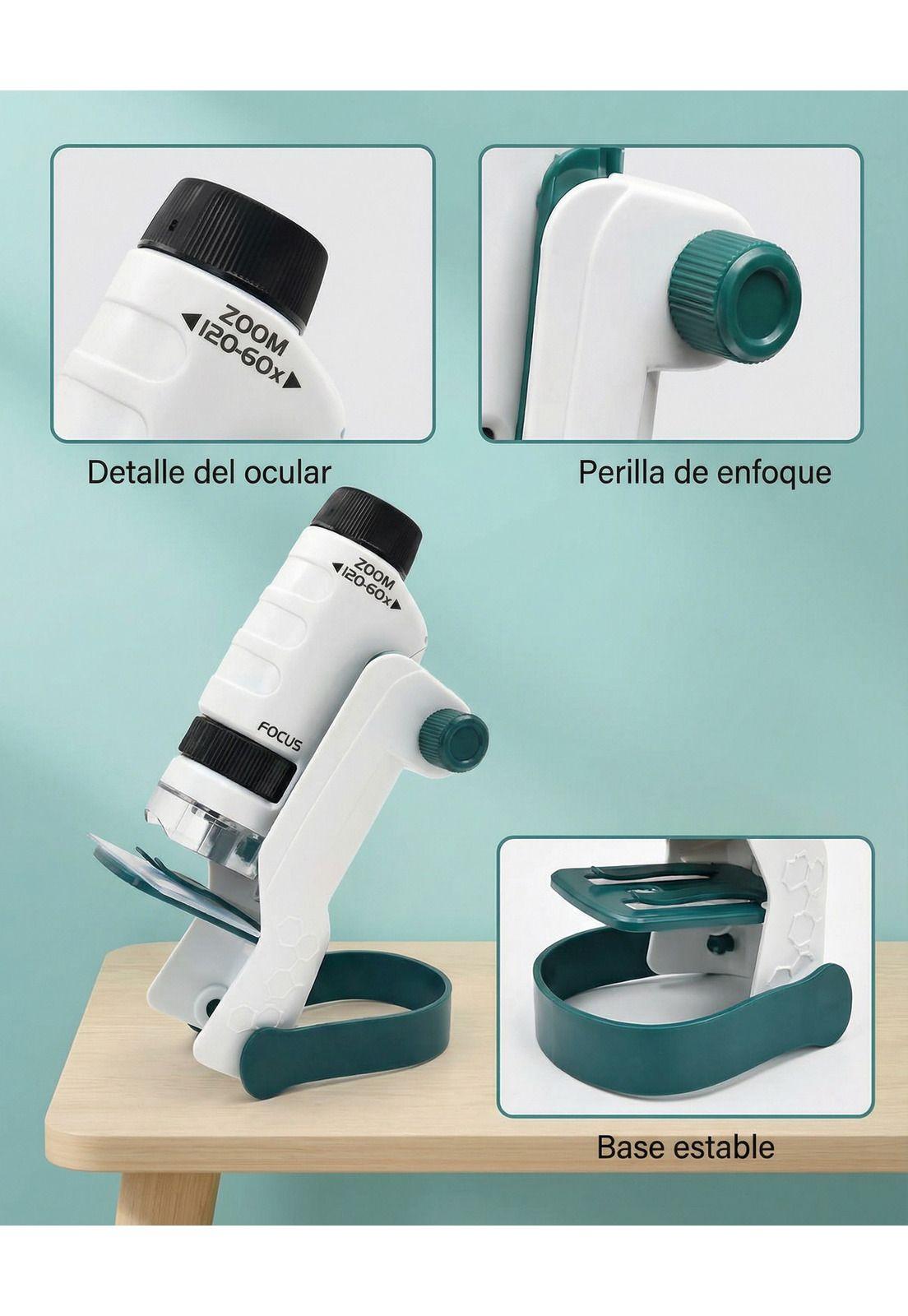 Juguete Microscopio Cientifico Lente 60-120x-2