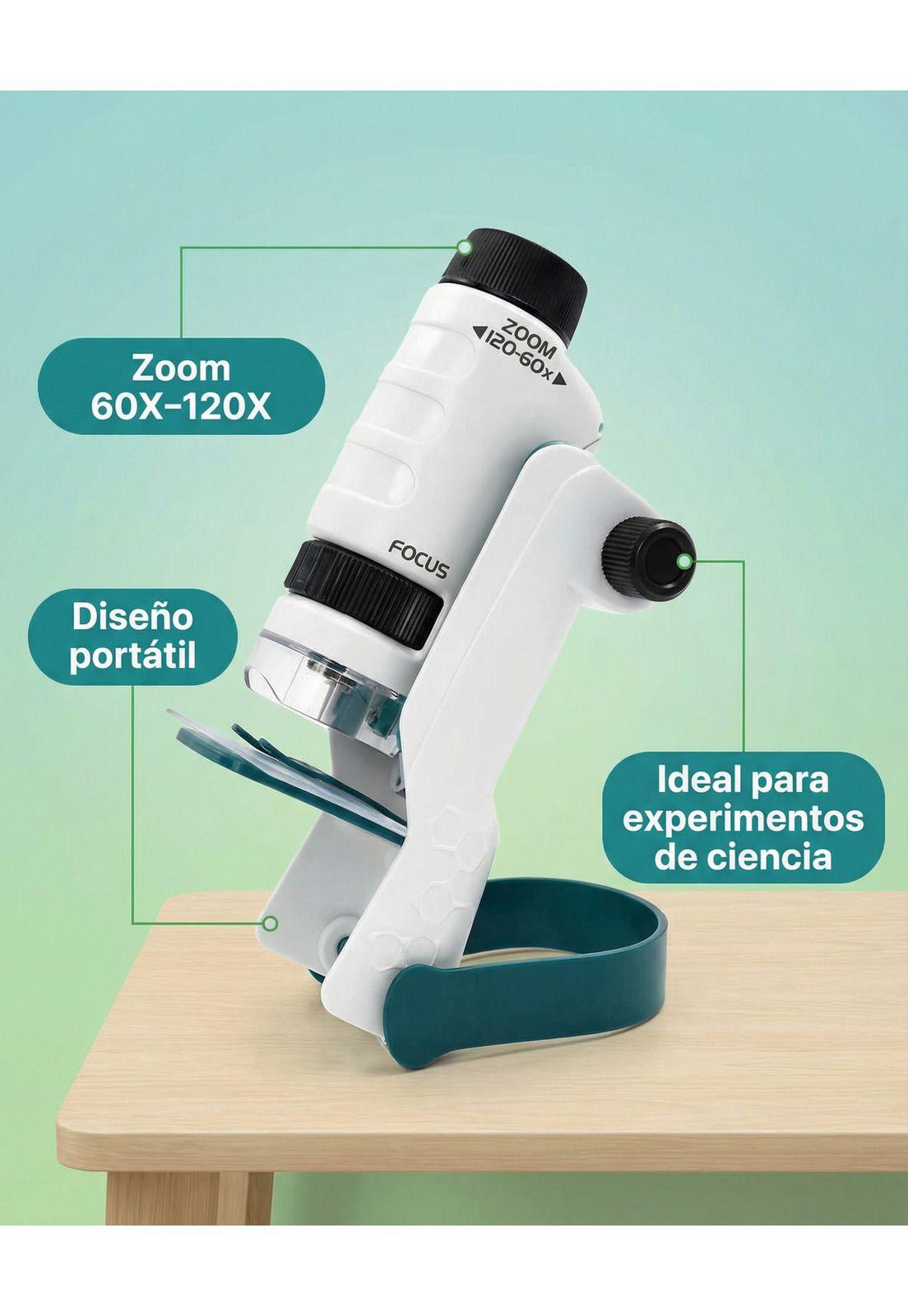 Juguete Microscopio Cientifico Lente 60-120x-4