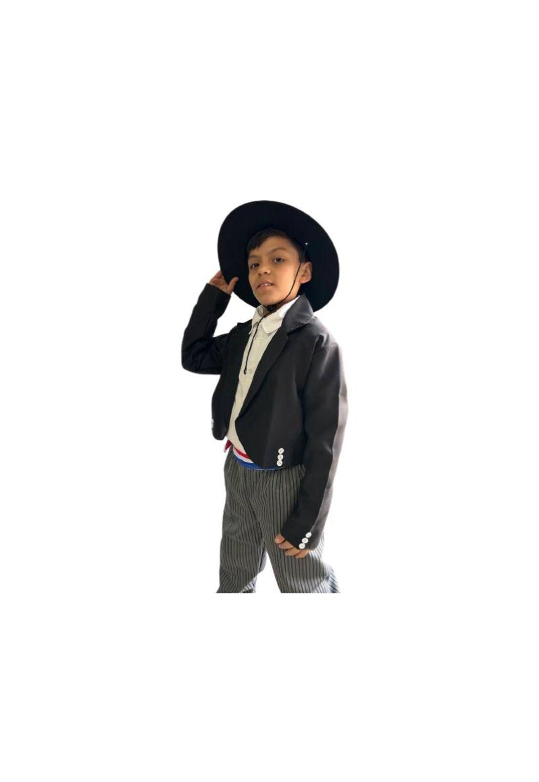 Traje Tipico Vestimenta Huaso Niño Fiestas Patrias Chile-0