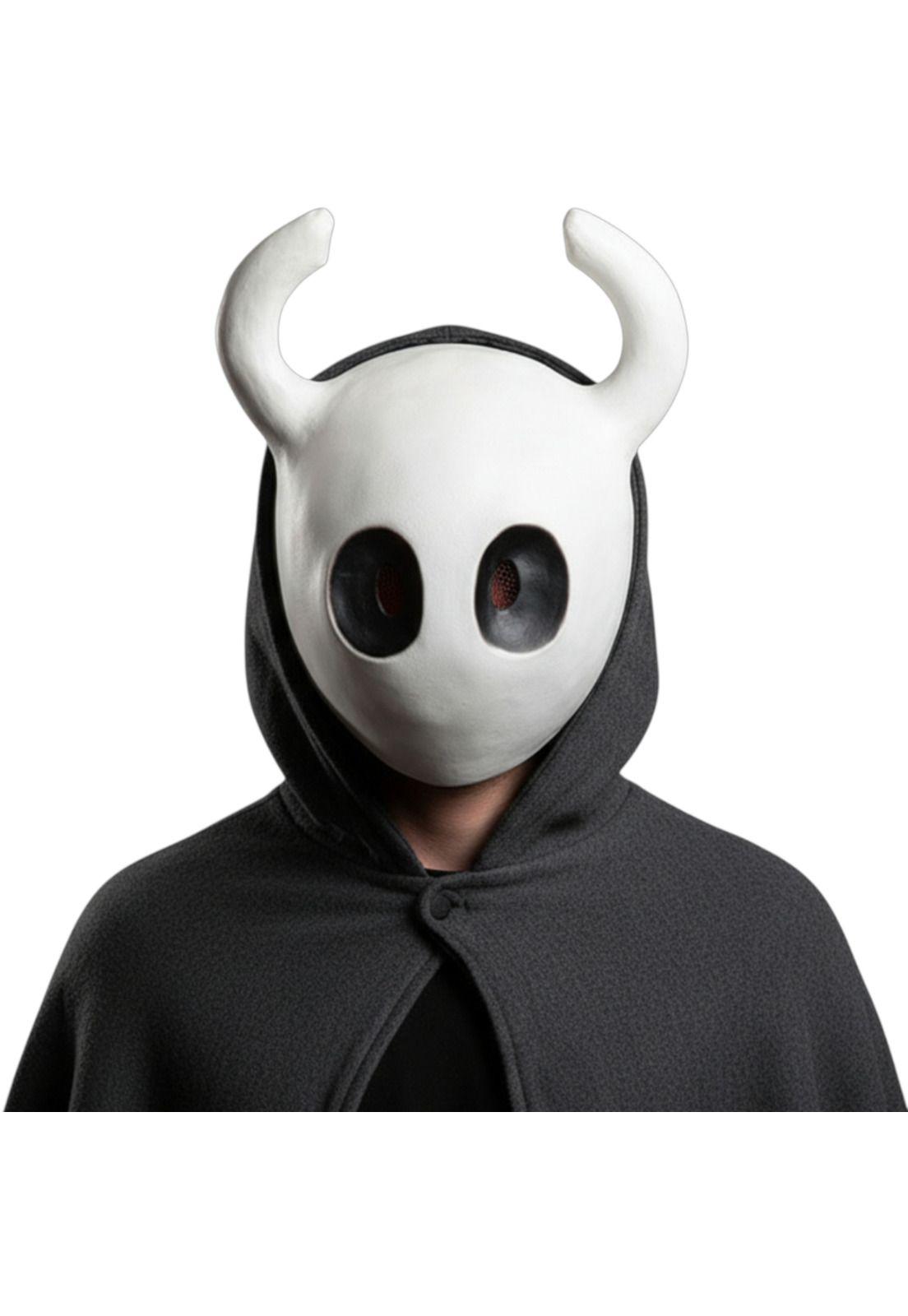Máscara Hollow Knight cosplay látex blanco adulto-0