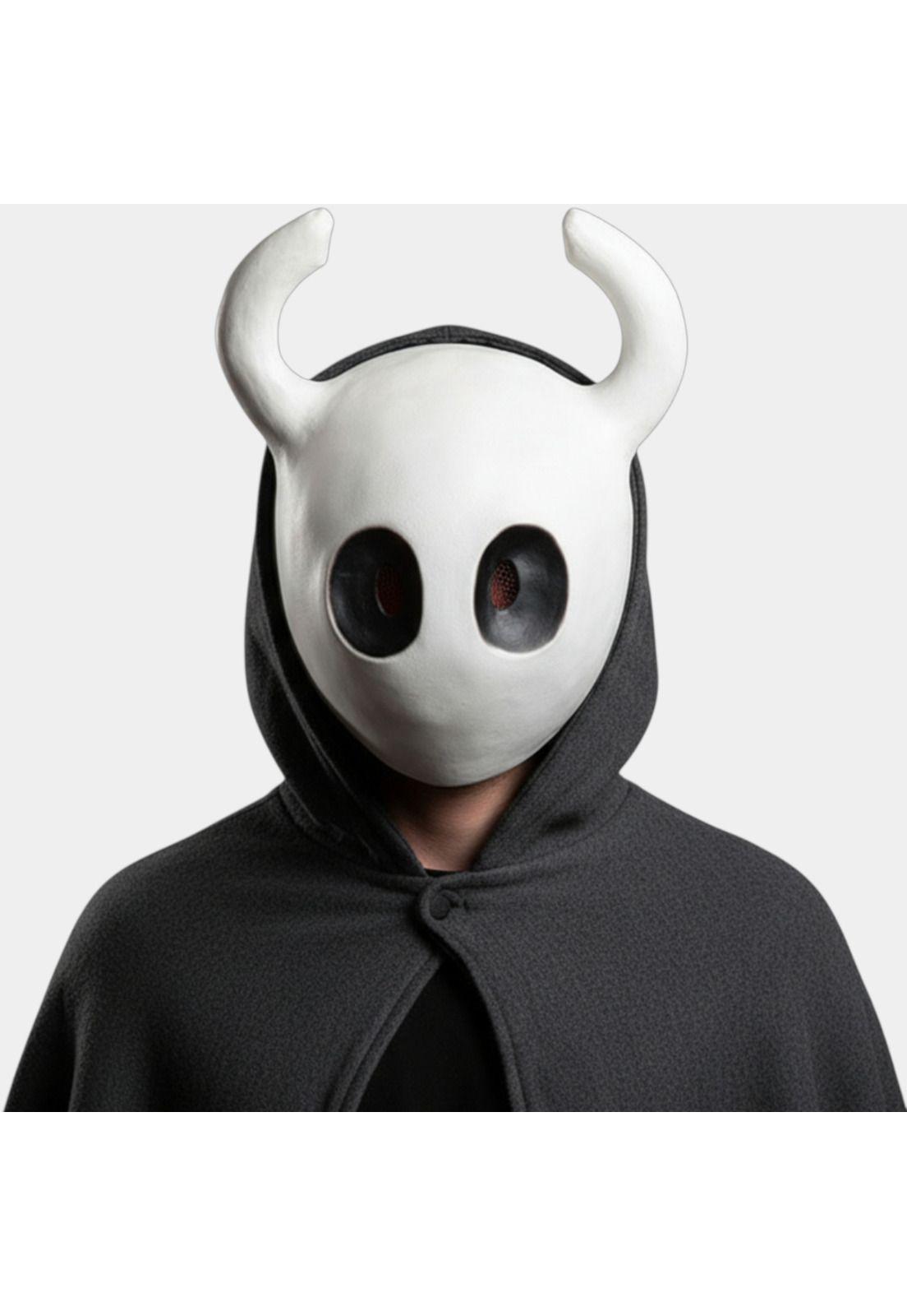 Máscara Hollow Knight cosplay látex blanco adulto-4