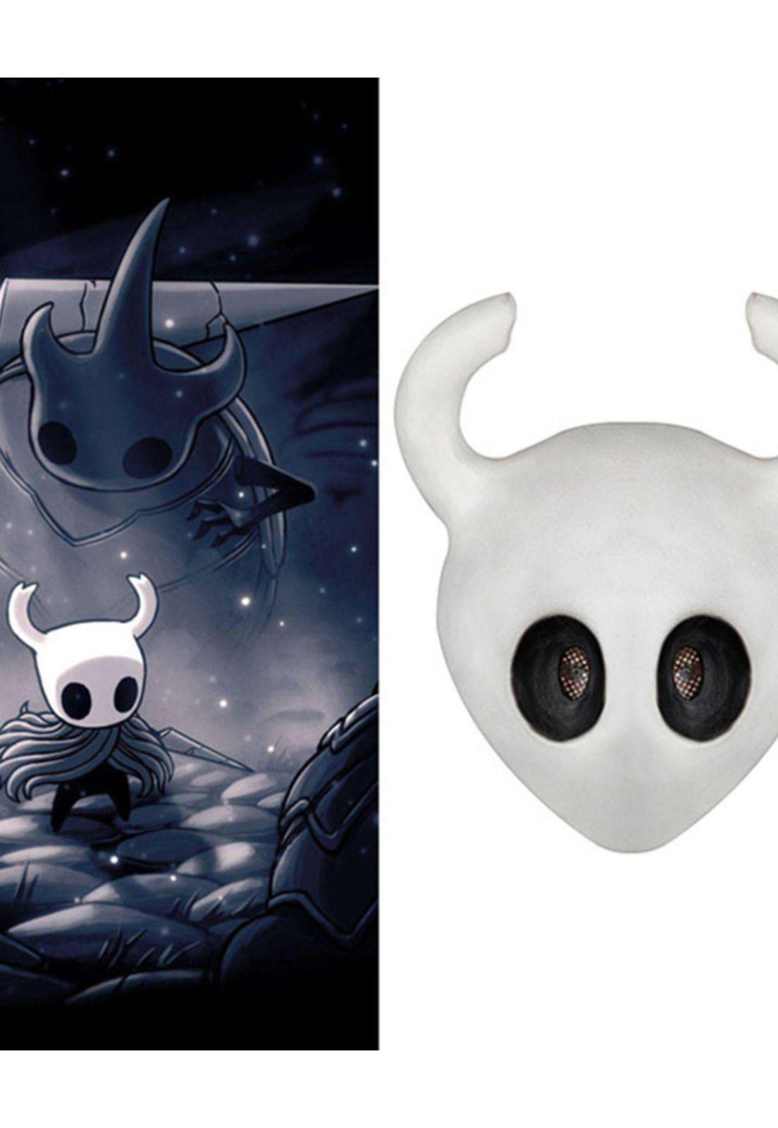 Máscara Hollow Knight cosplay látex blanco adulto-5