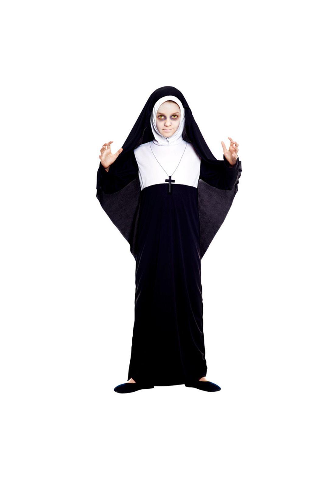 Disfraz Monja Halloween Miedo Infantil-0