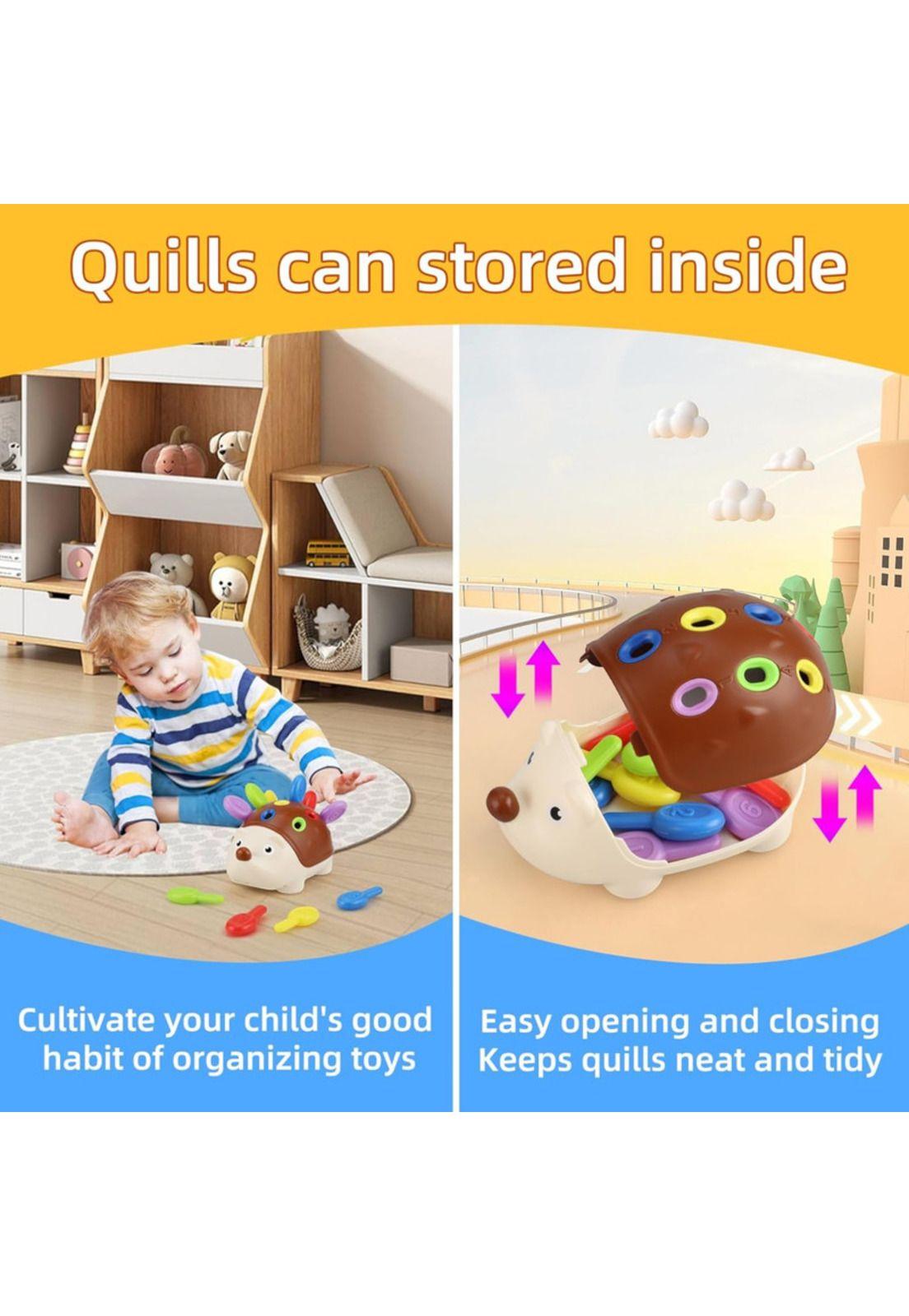 Juguete Montessori Encaje Erizo para Niños-4