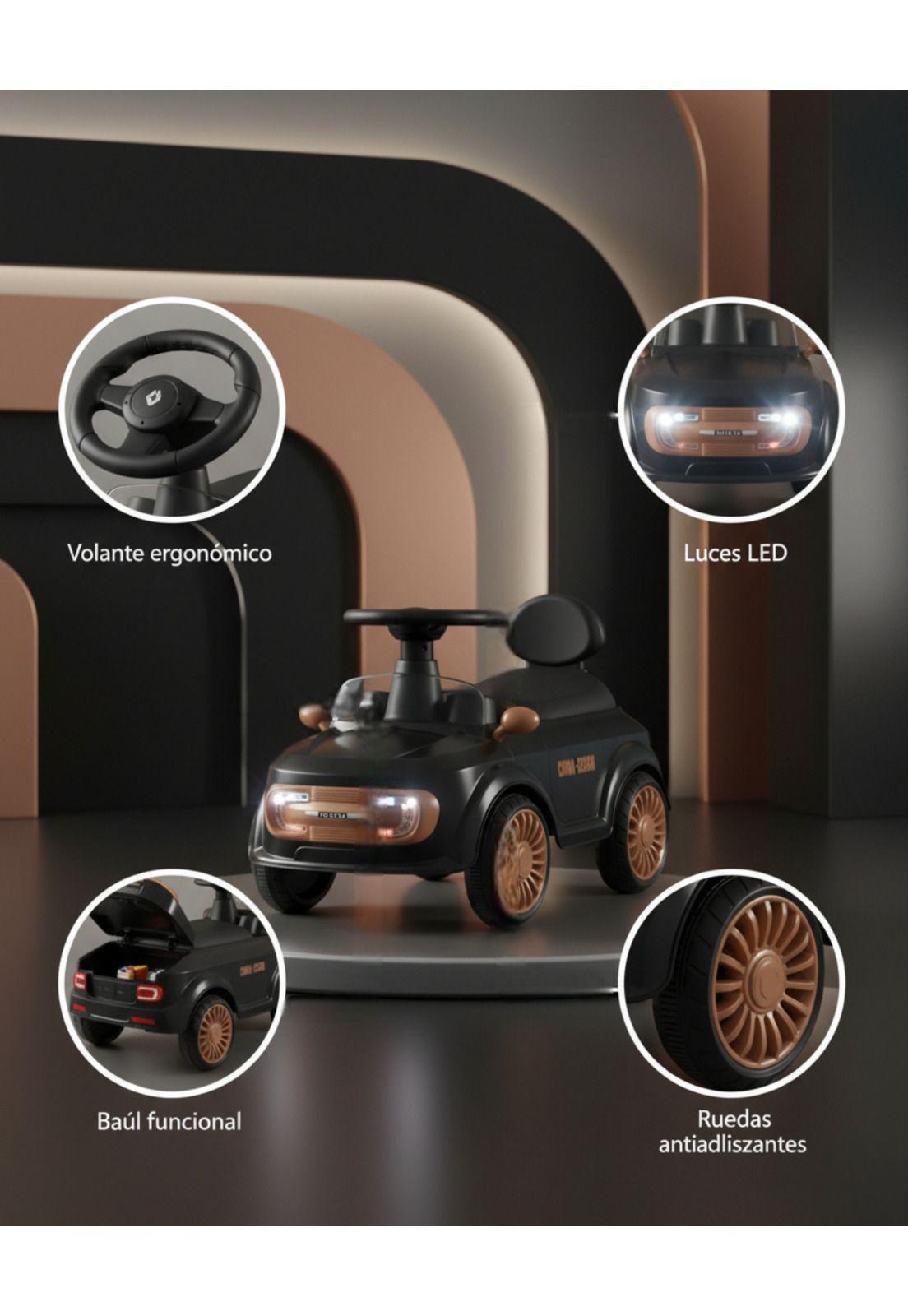 Auto Correpasillos Con Baúl Sonido Luces y Respaldo Infantil-4