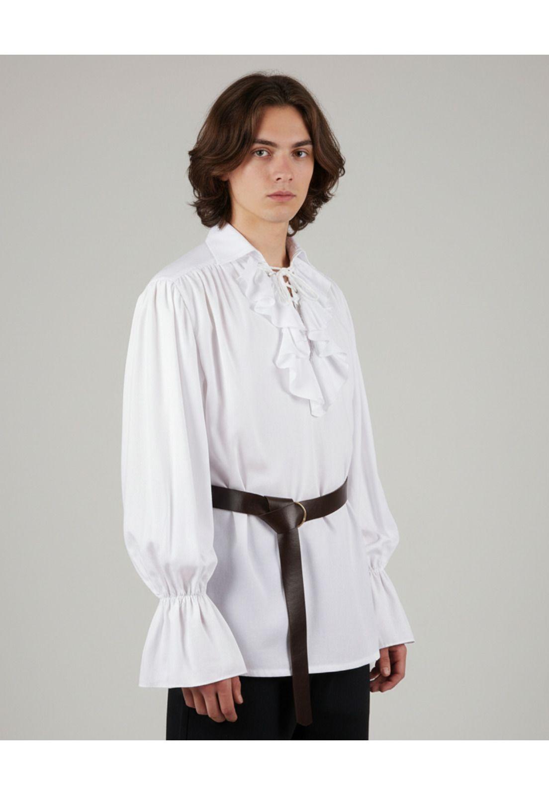 Camisa Disfraz Medieval Para Pirata Noble y Caballero Adulto Renacentista Hombre Halloween-1