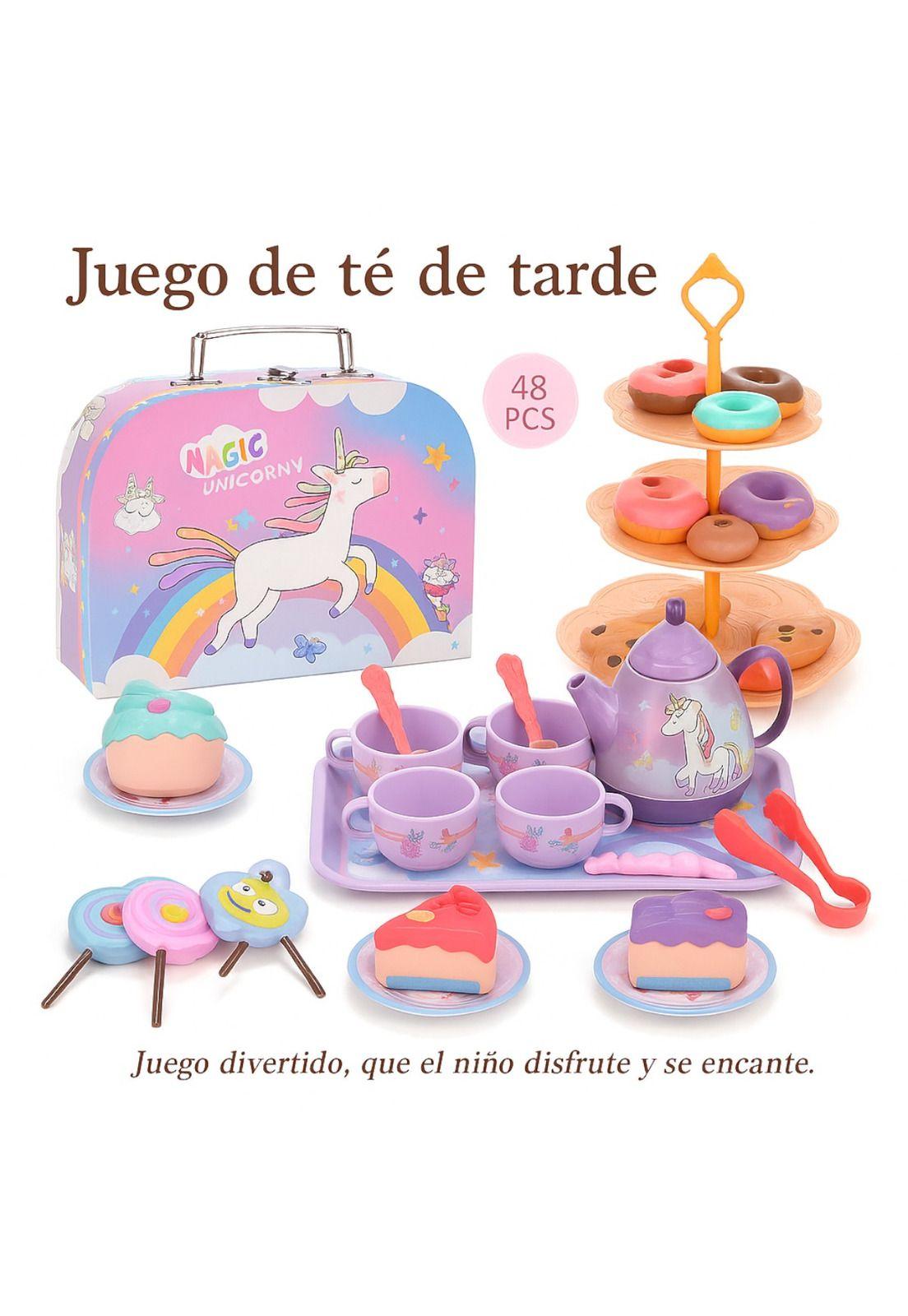 Maleta Juguete Unicornio Con Set Té Infantil Cocina-4
