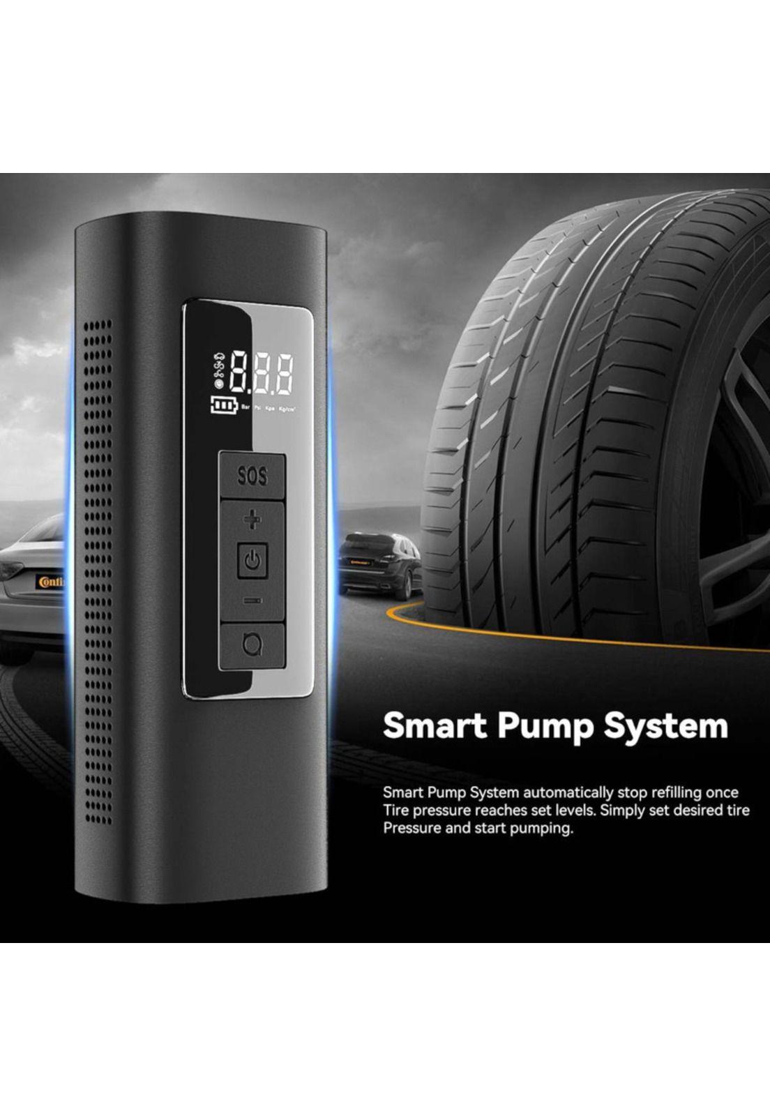 Mini Compresor Inflador 150 PSI Batería 6000mAh  Auto Moto-2