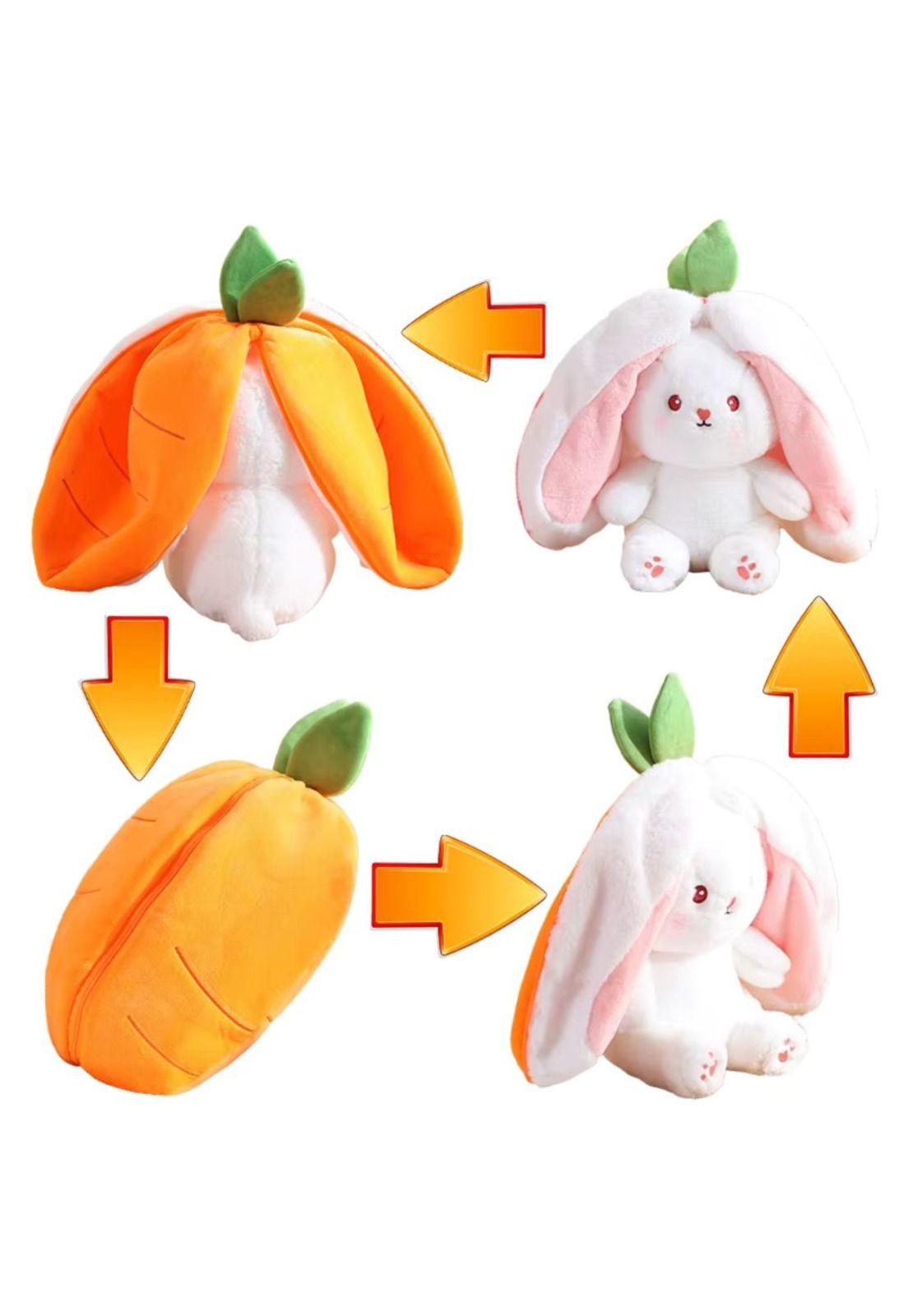 Peluche Conejo Zanahoria Kawaii Naranjo 50 CM-2
