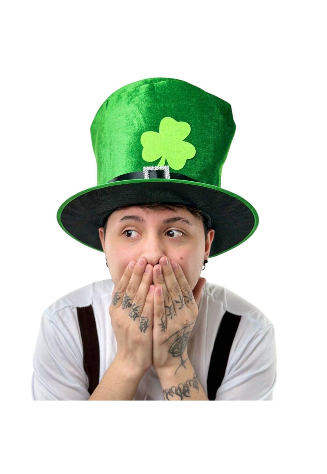 Gorro De San Patricio Verde Duende Trebol-2