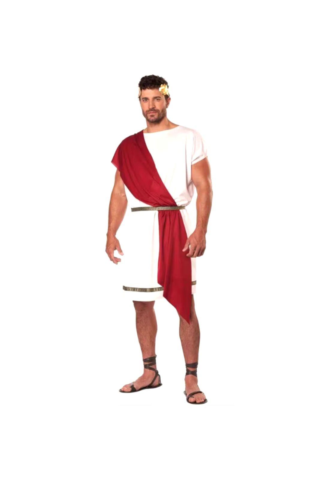 Disfraz Cosplay Toga Emperador Romano Julio Cesar-0
