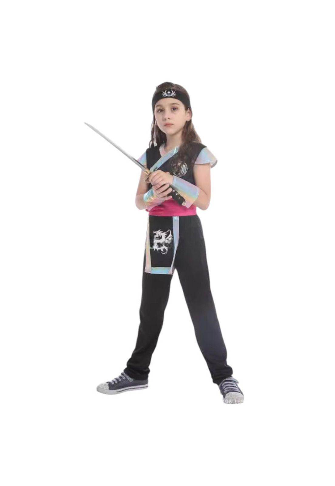 Disfraz Infantil Ninja Dragon Niña-0
