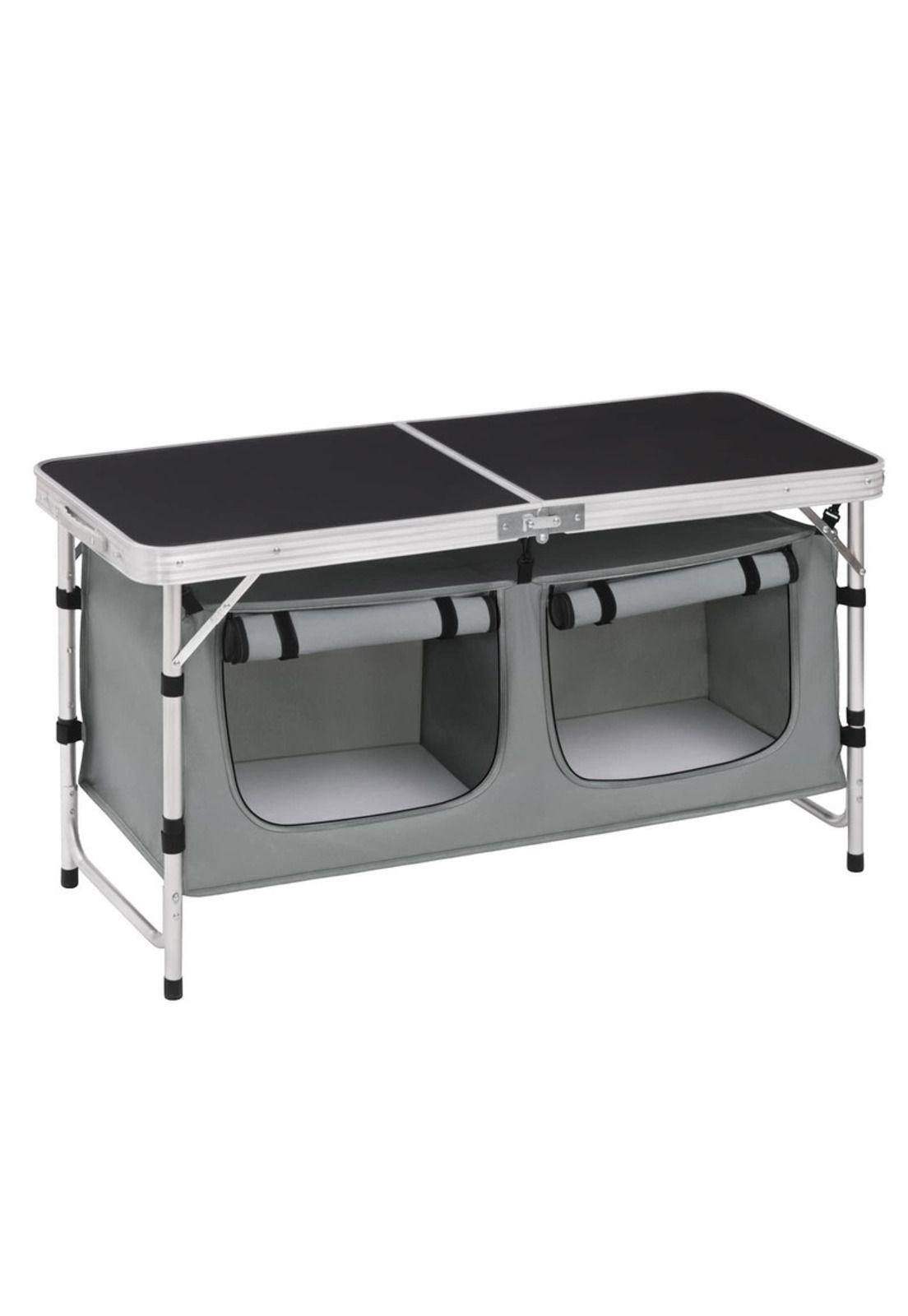 Mesa Pleglable Camping Picnic con Cajones-0