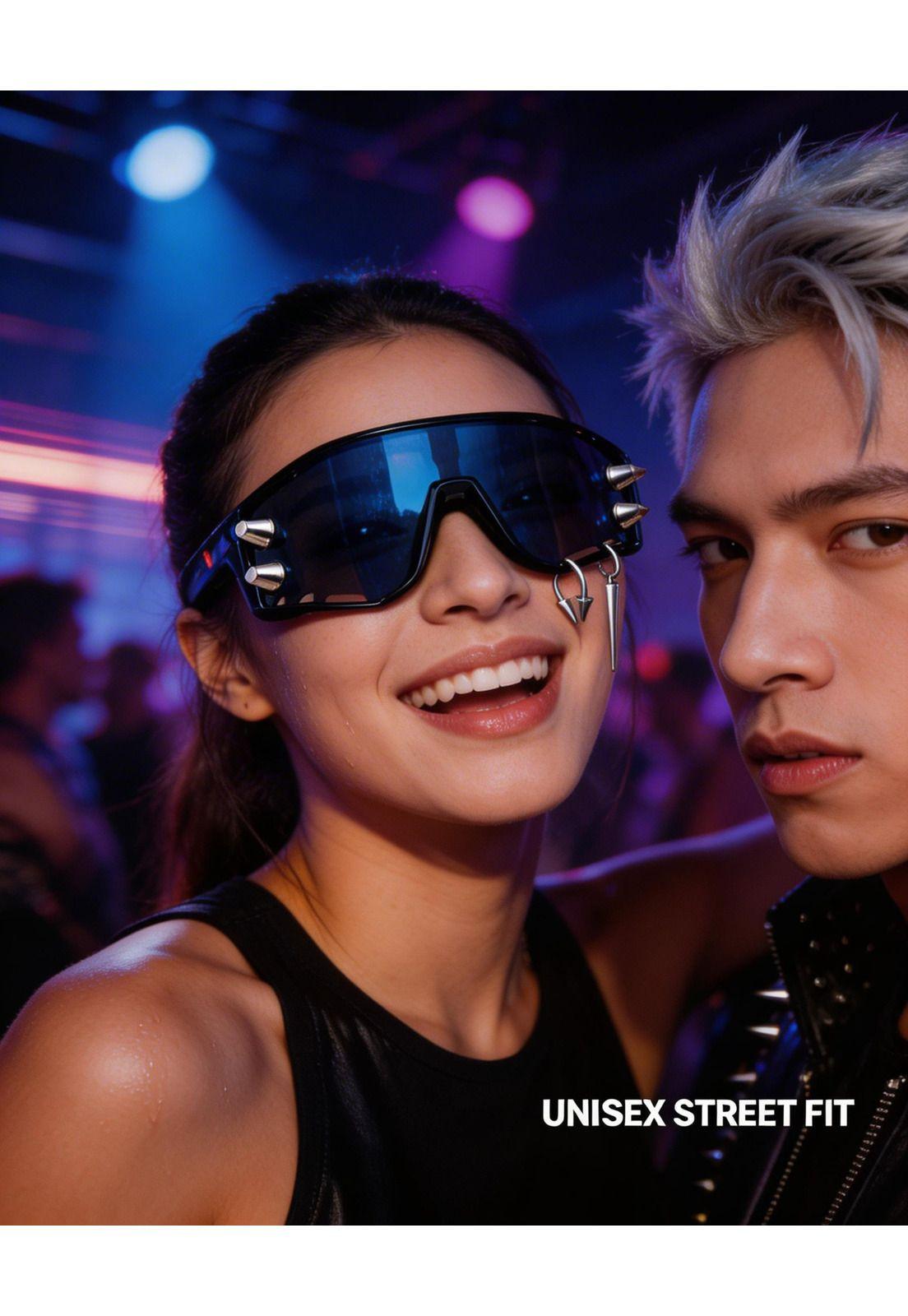 Lentes Retro Urbanos Kpop Steampunk Futuristas Hombre Electr-2