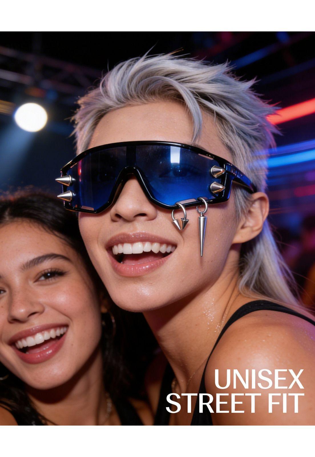 Lentes Retro Urbanos Kpop Steampunk Futuristas Hombre Electr-3