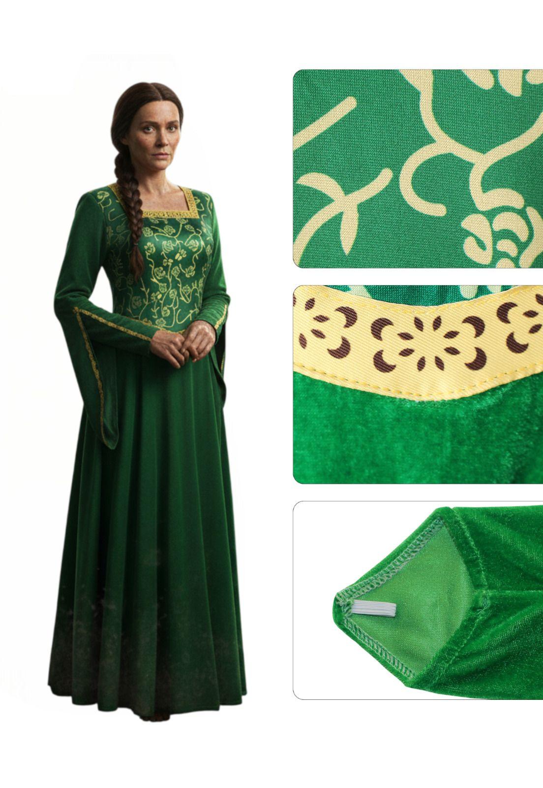 Disfraz De Fiona Completo Para Adulto Mujer Halloween Medieval De shrek Edad Media Princesa Noble-3