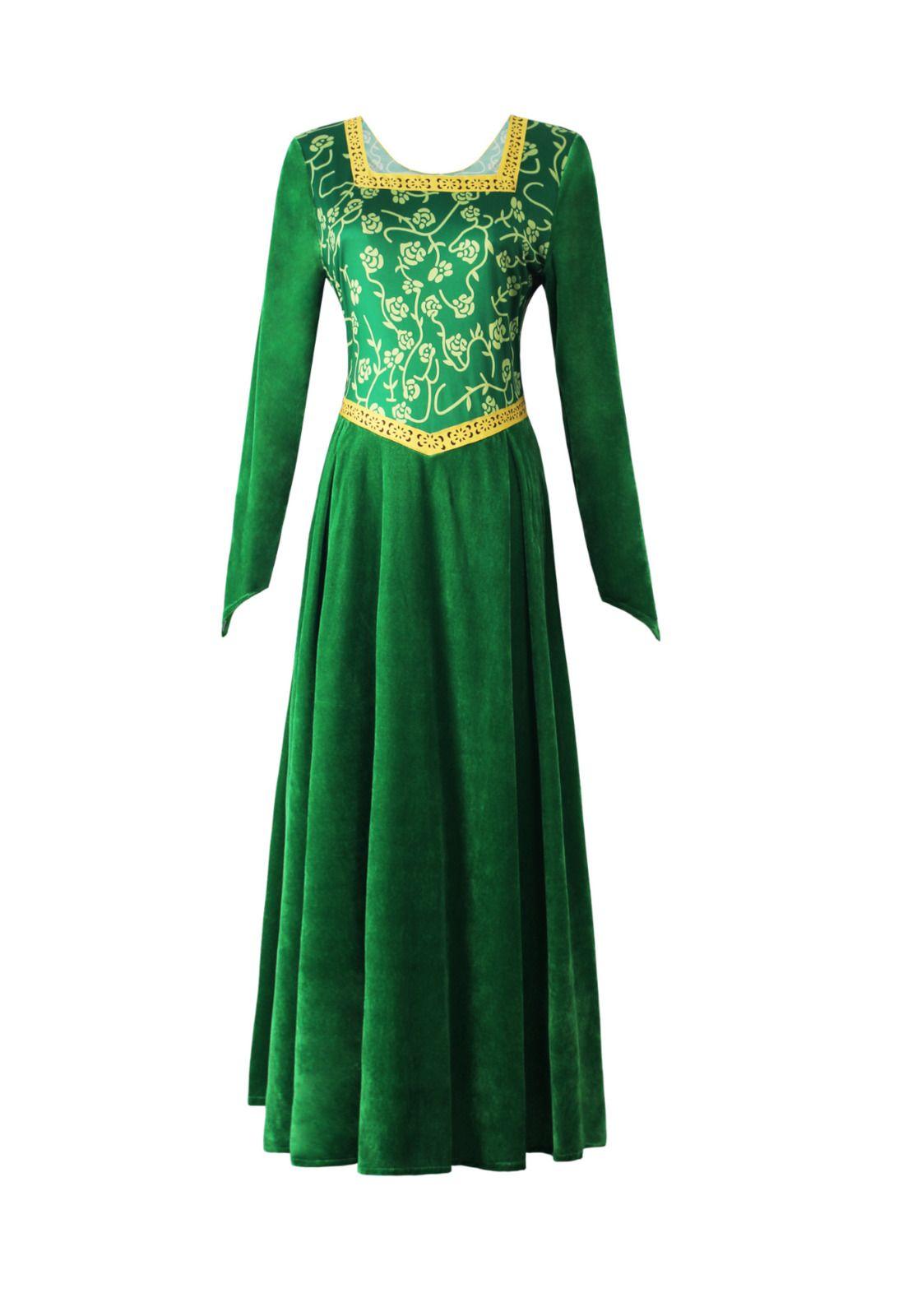 Disfraz De Fiona Completo Para Adulto Mujer Halloween Medieval De shrek Edad Media Princesa Noble-4