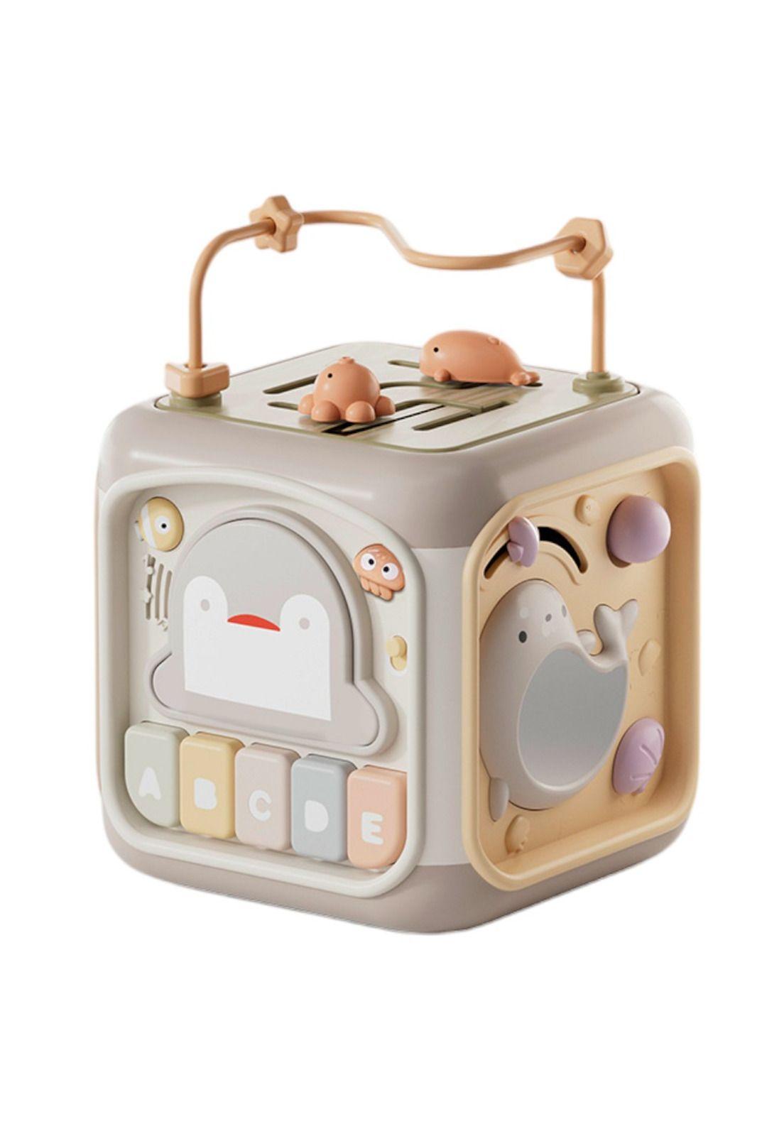 Cubo Didáctico Interactivo Para Bebés Con Juegos Montessori-0
