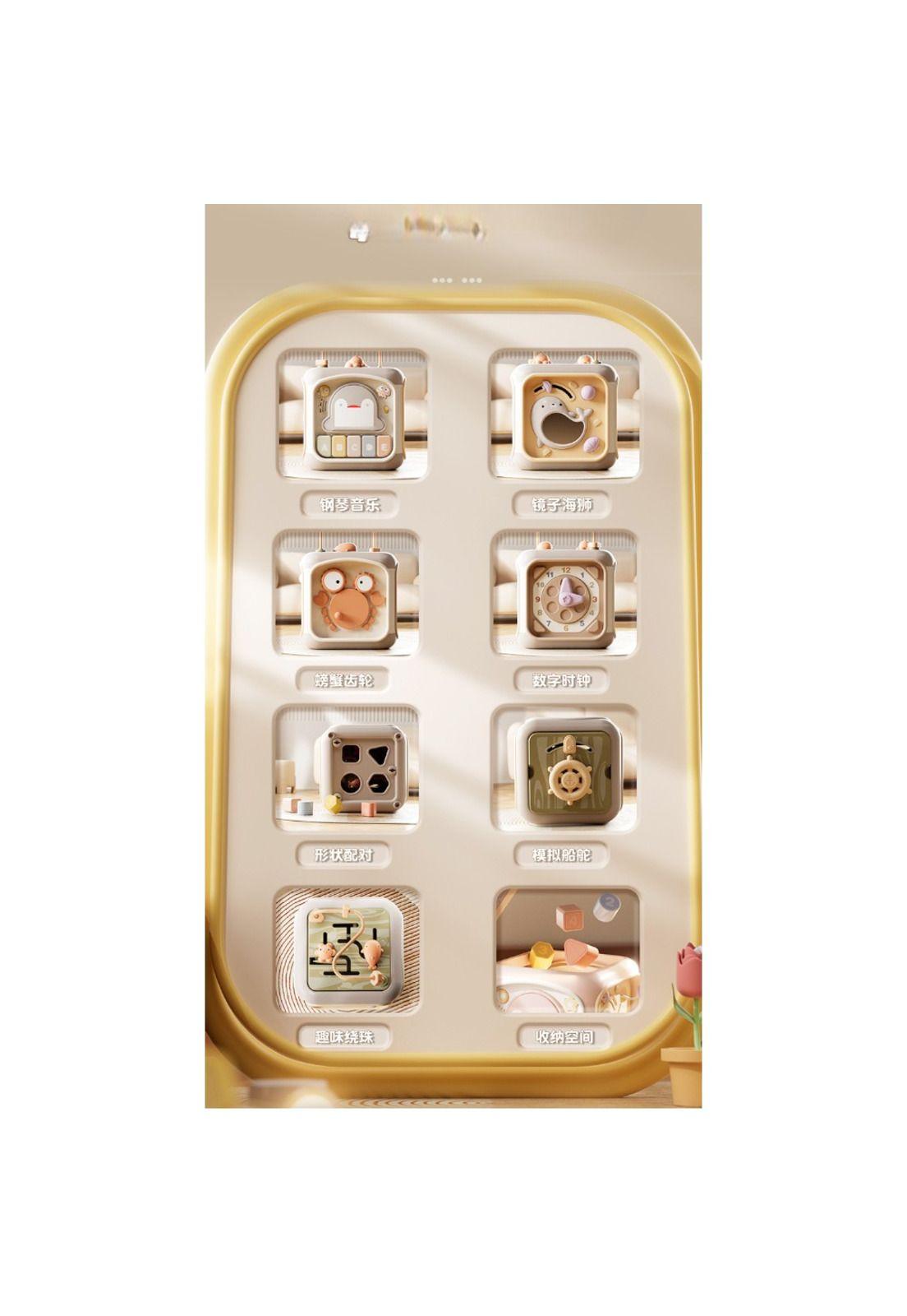Cubo Didáctico Interactivo Para Bebés Con Juegos Montessori-5