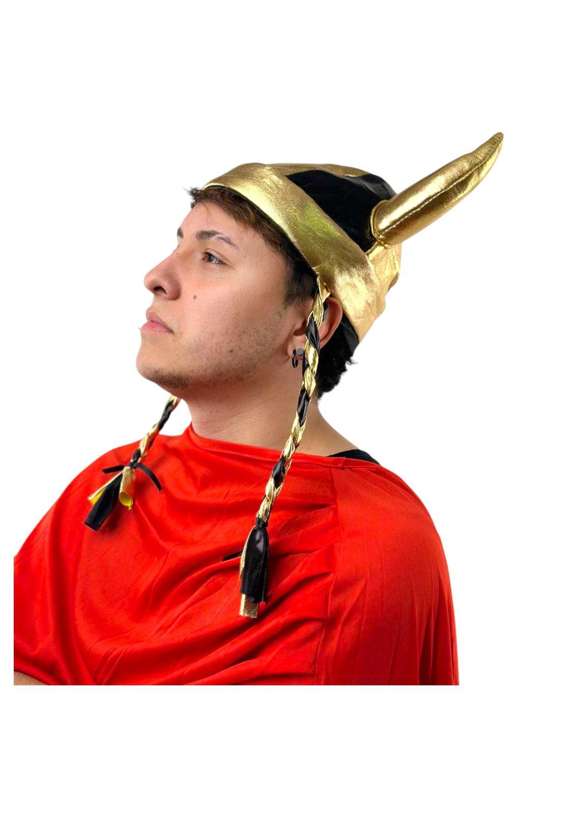 Casco Sombrero Vikingo Trenzas Accesorios Edad Media-4