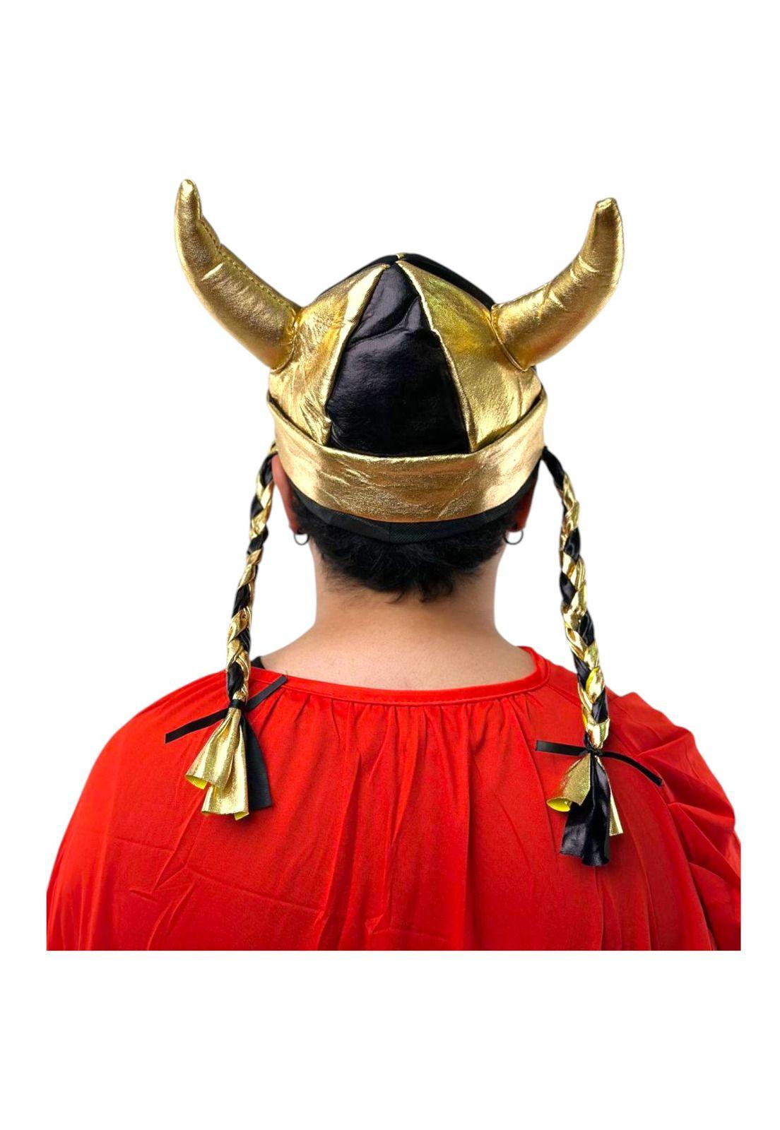 Casco Sombrero Vikingo Trenzas Accesorios Edad Media-5