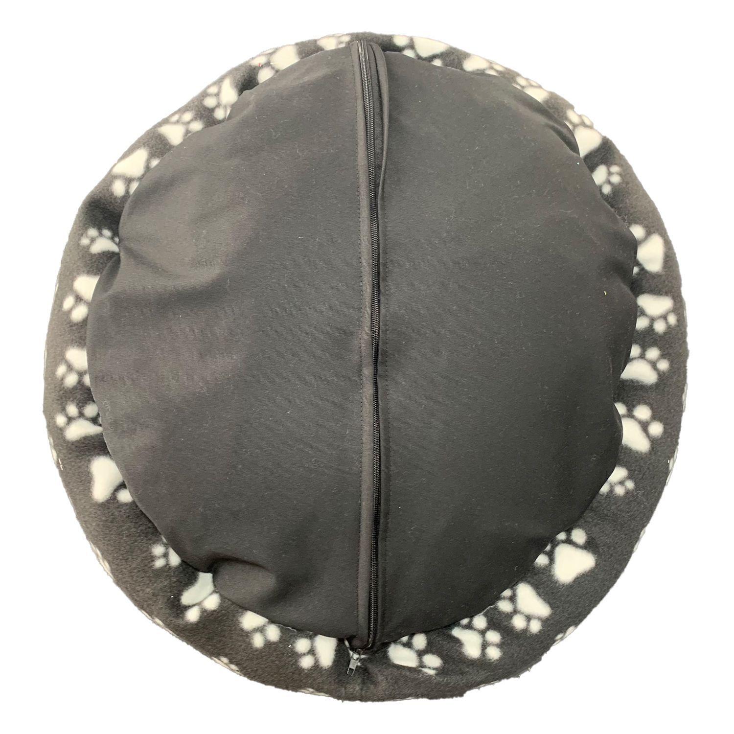 CAMA PARA MASCOTA ANTIESTRES 60CM CON MANTA NEGRO-4
