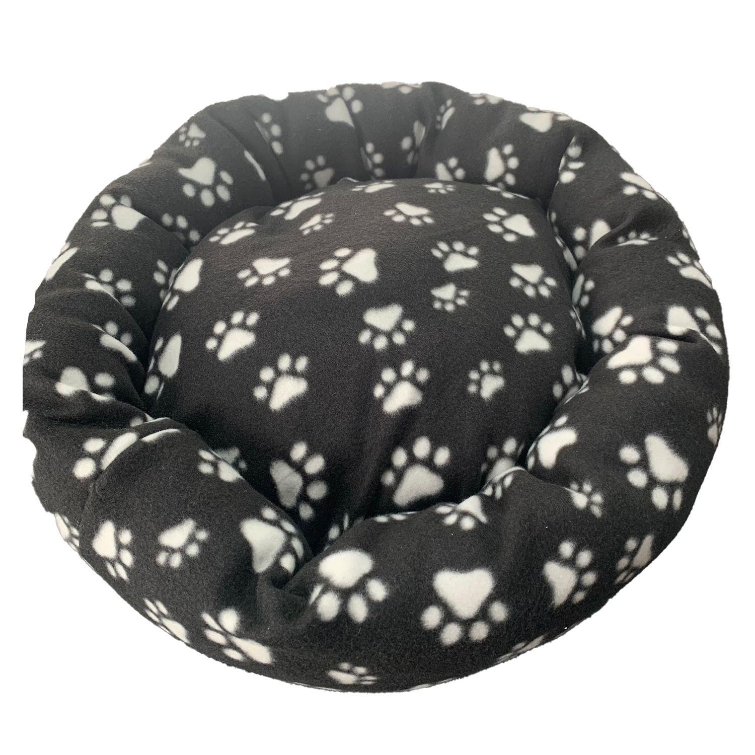 CAMA PARA MASCOTA ANTIESTRES 60CM CON MANTA NEGRO-2