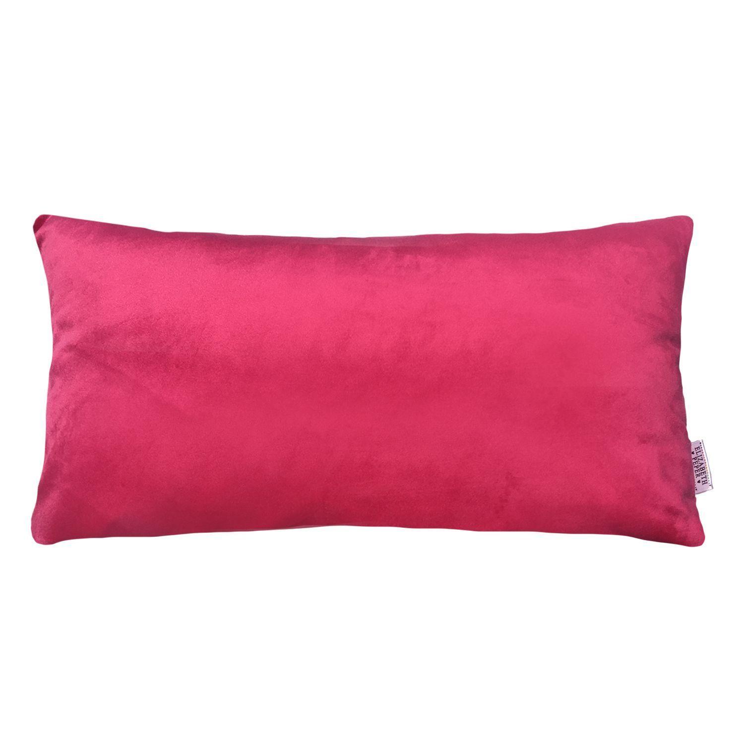 FUNDA COJIN DECORATIVO DISEÑO SUAVE ROSA FUCSIA 50X30-0