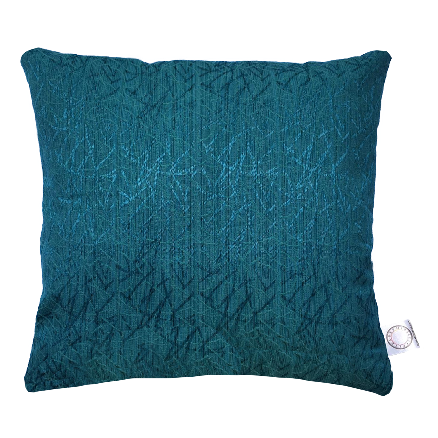 COJIN DECORATIVO DISEÑO FLORES TURQUESA 60X60 RELLENO-1