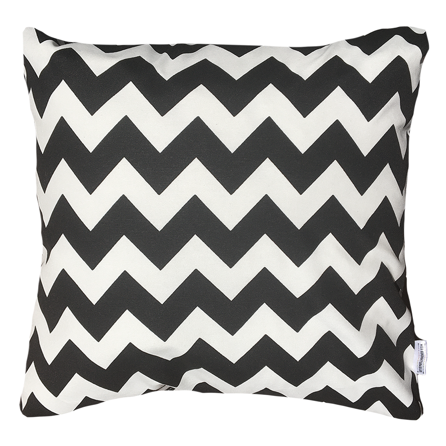 FUNDA COJIN DECORATIVO DISEÑO ZIGZAG BLANCO Y NEGRO 50x50-0