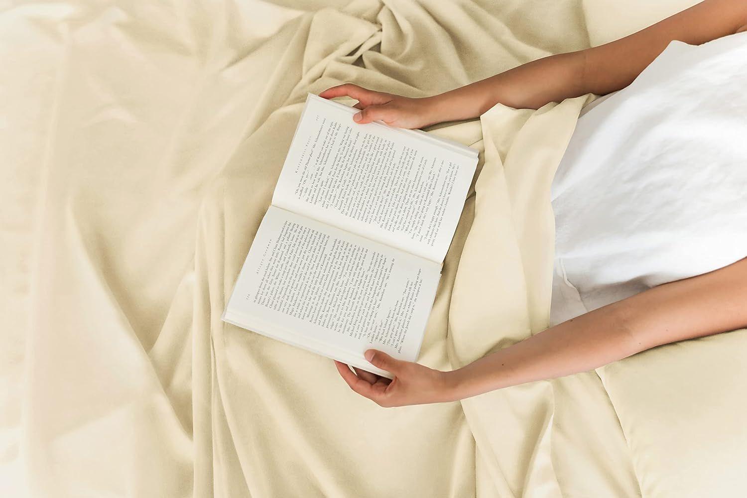 Juego de Sábanas 144 Hilos Beige 50/50 Polycotton 2 Plazas-3