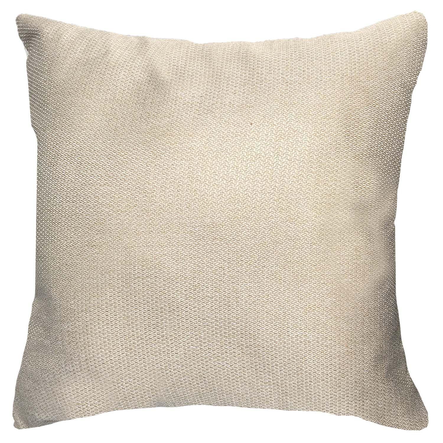 Cojín Decorativo EcoCuero Gris y Beige 60x60 Relleno-1