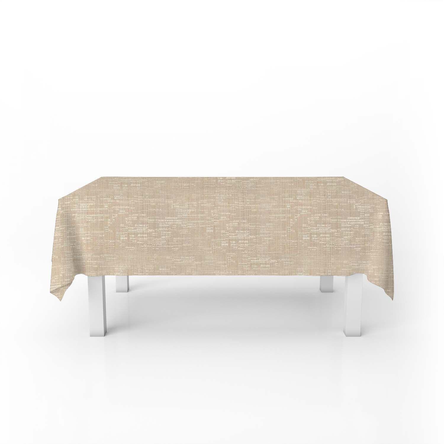 Mantel para Mesa de Tela 140x220 cm Textura Crema-0