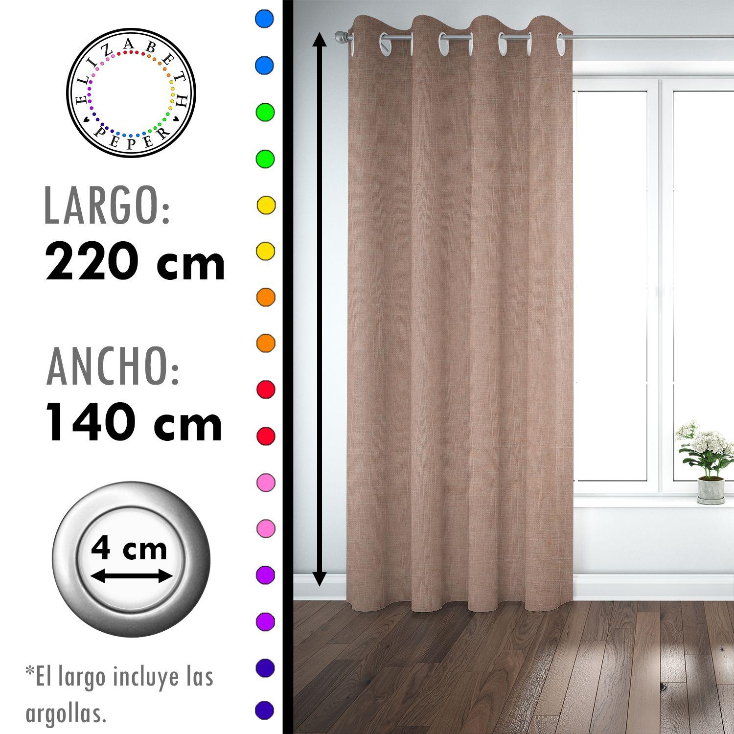 Set de Cortinas Blackout 2 Paños de 140 x 220 cm crema-3