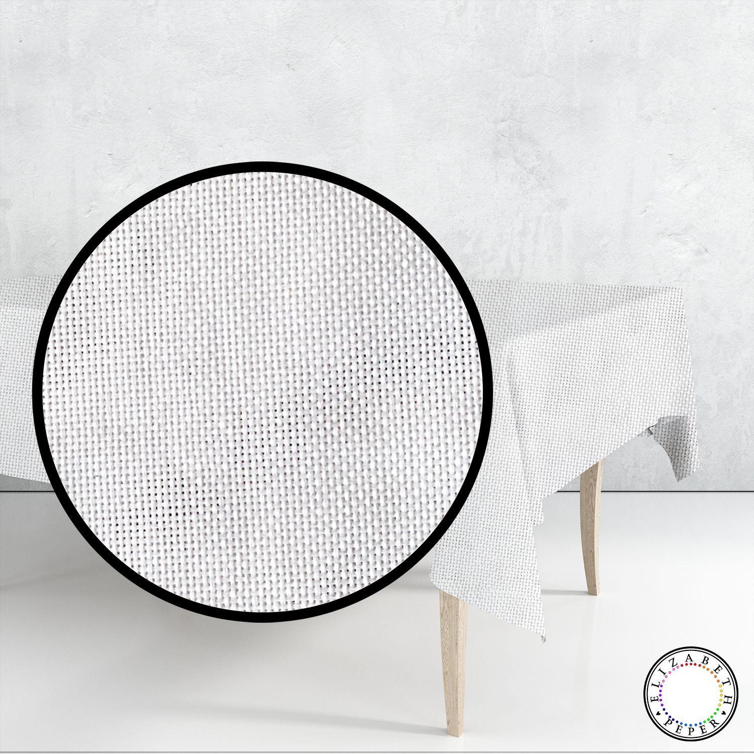 Mantel para Mesa de Tela Textura Blanco 140x220 cm-3