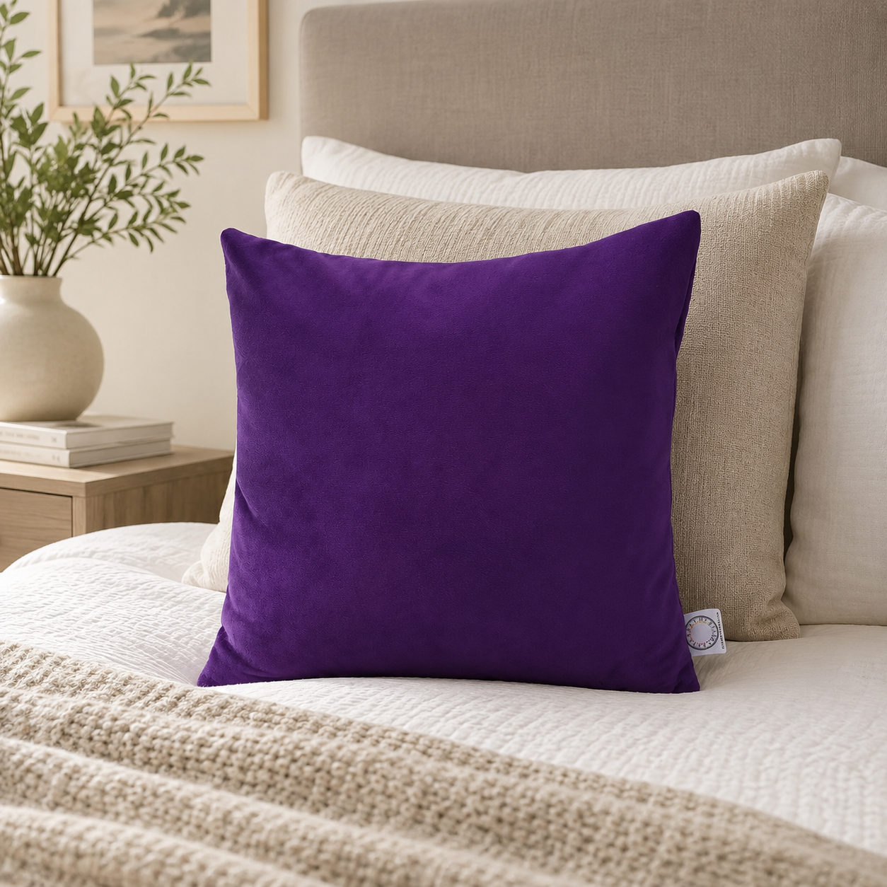 FUNDA COJIN DECORATIVO DISEÑO MORADO 60x60-2