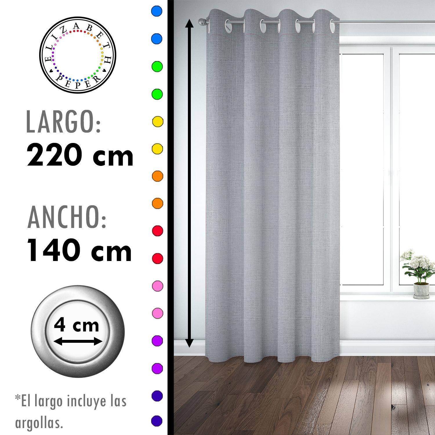 Set de Cortinas Blackout 2 Paños de 140 x 220 cm Gris Perla-3