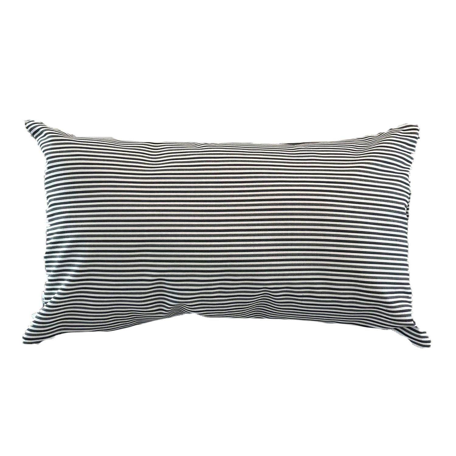 Funda Cojin Decorativo Diseño Rayas Gris 60x40-0