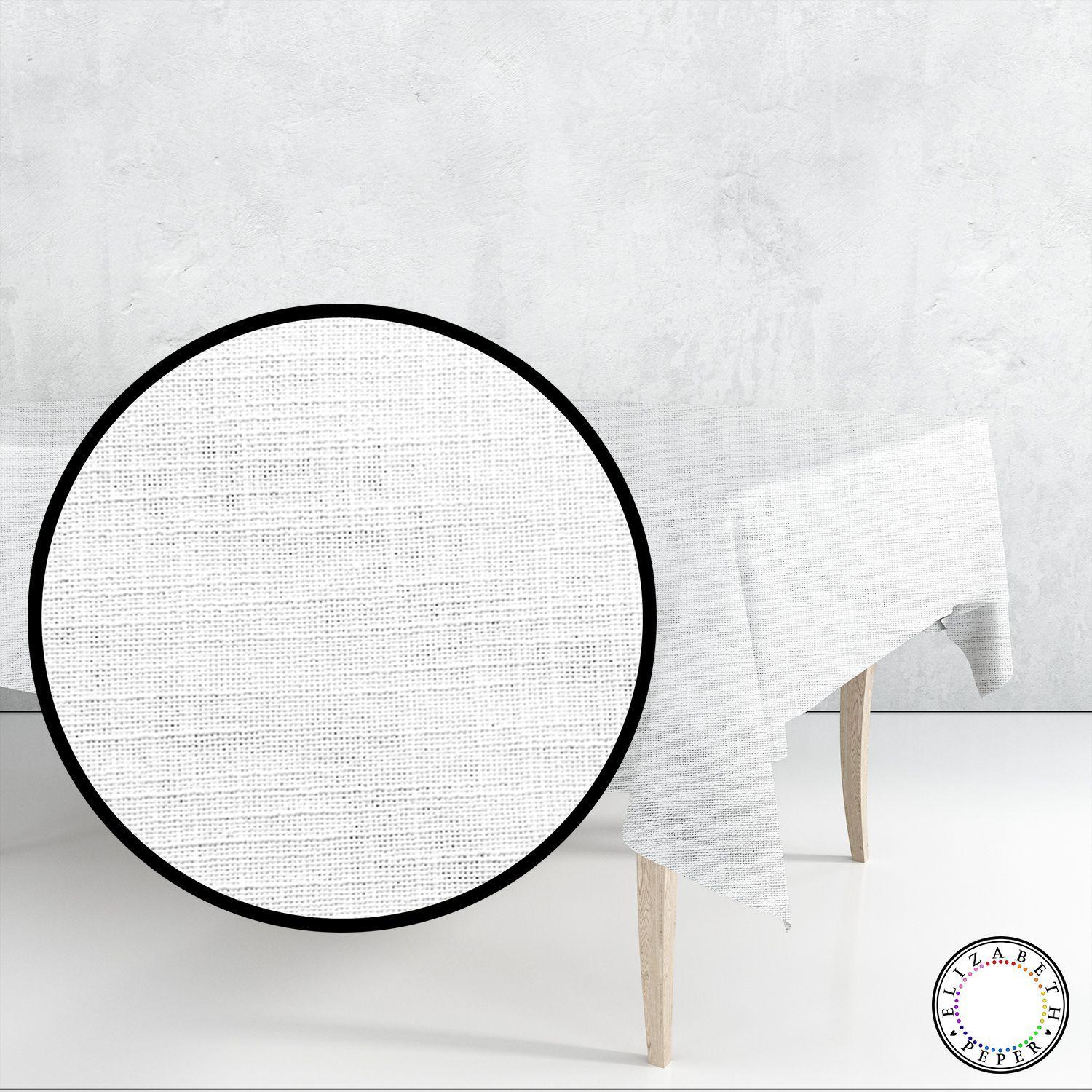 Mantel para Mesa de Tela Textura Blanco 140x260 cm-3