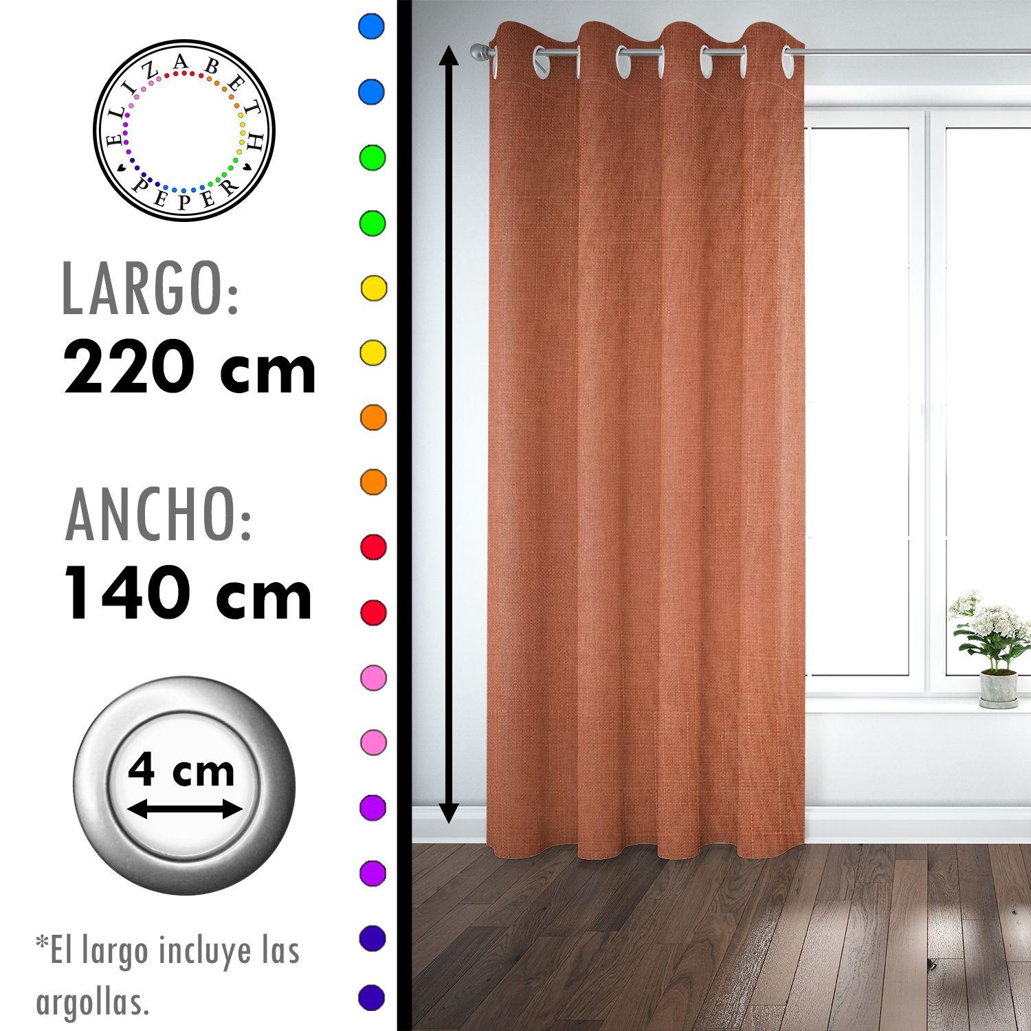Set de Cortinas Blackout 2 Paños de 140 x 220 cm Naranja-3