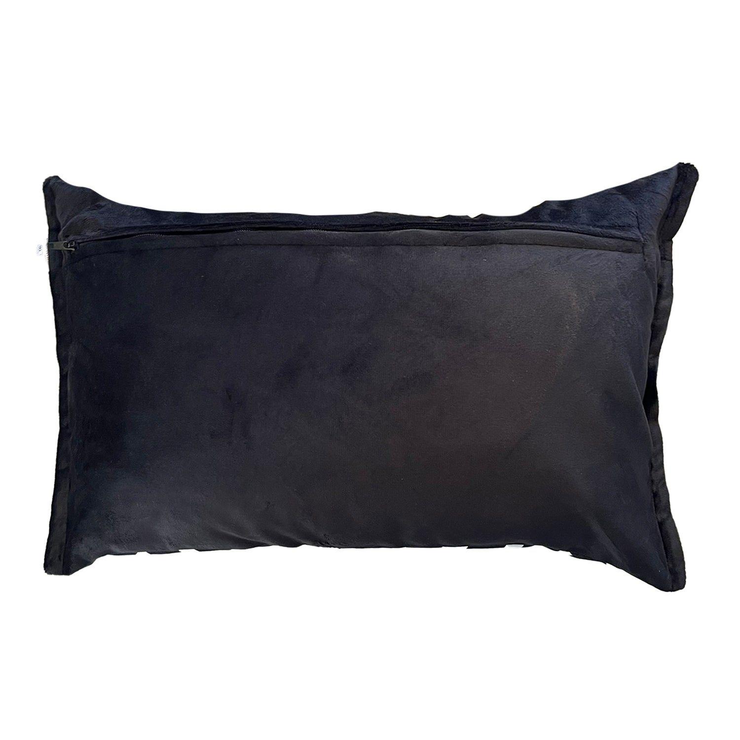 Cojin Decorativo Diseño Rombo Negro 80x40 Relleno-1