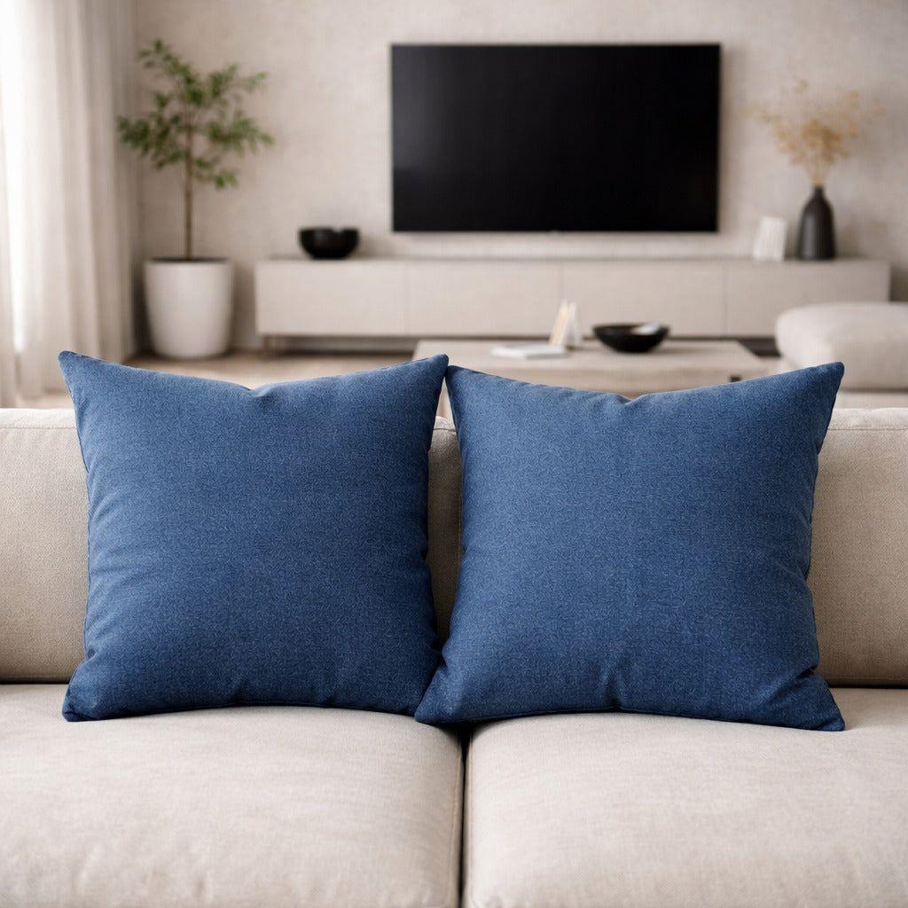 Cojin Decorativo Diseño Lino Azul 45x45 Relleno-2