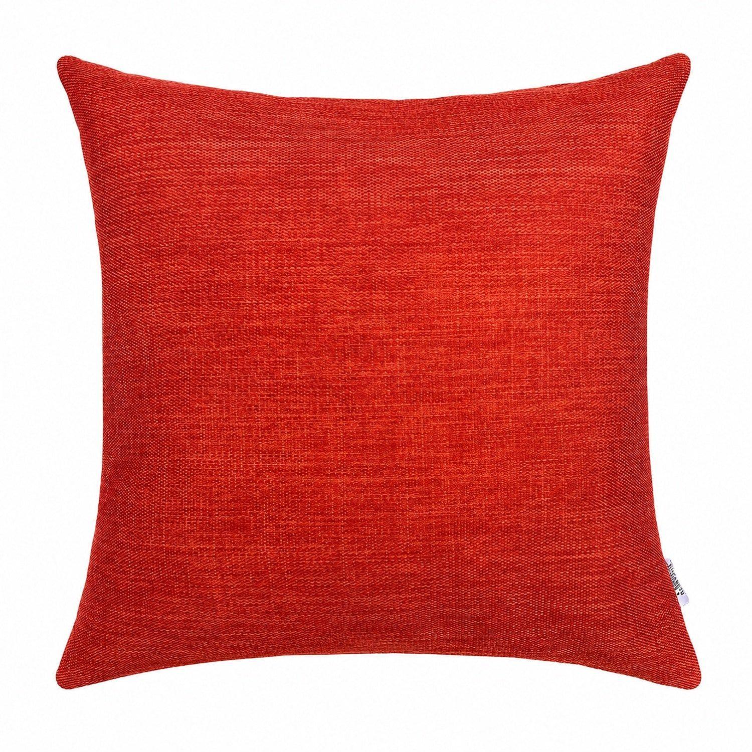 Cojin Decorativo Diseño Lino Rojo 60x60 Relleno-0